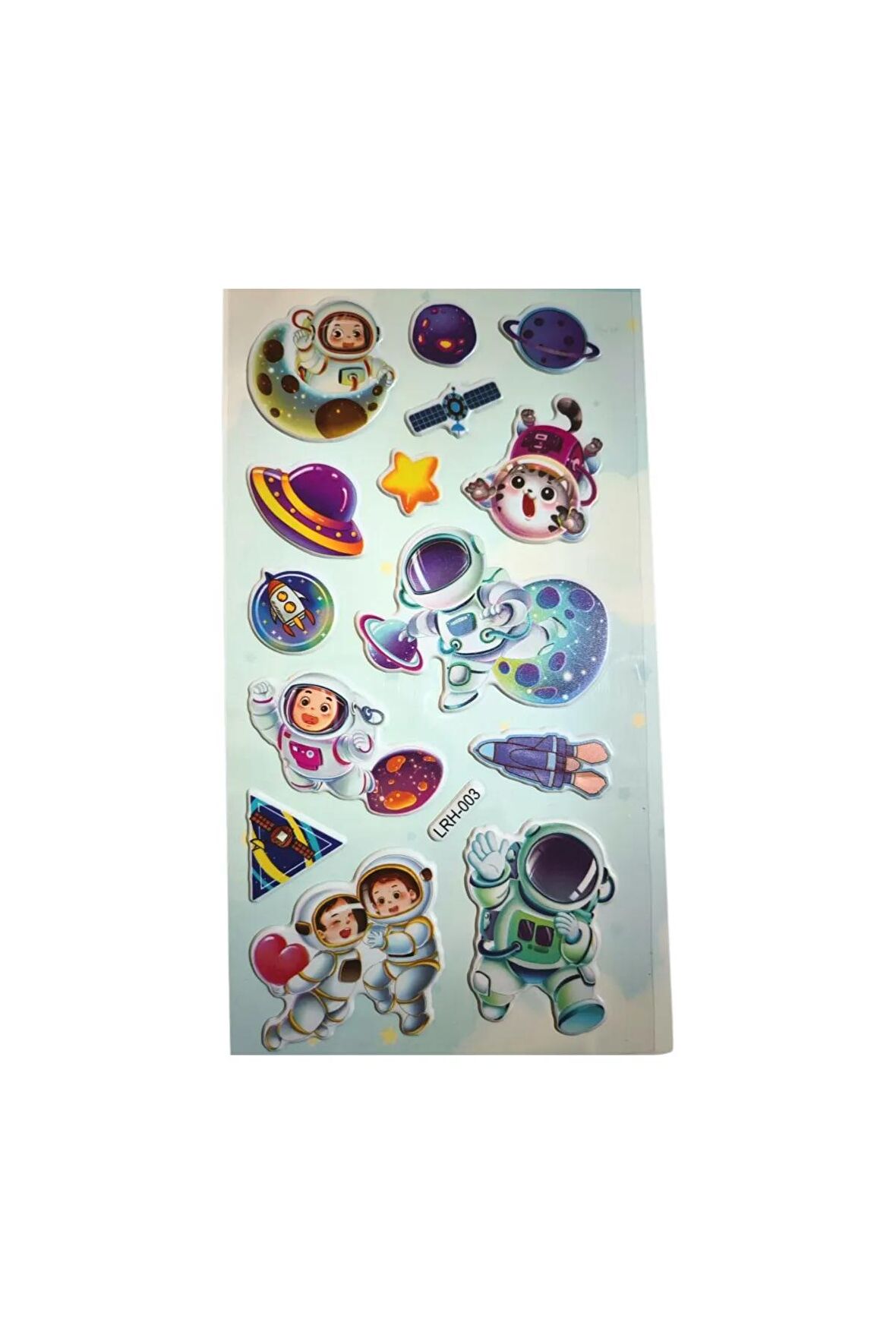 Kabartmalı Space uzay planet astronot model-4 Puffy çocuk kız erkek etiket çıkartma sticker