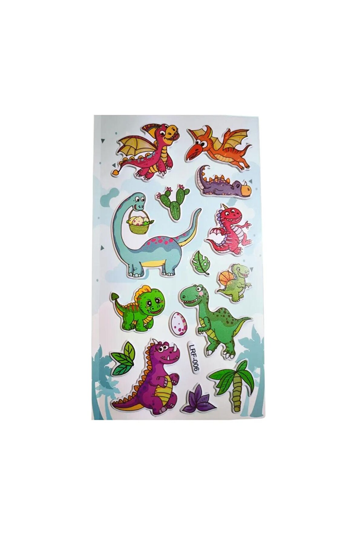 Kabartma Dinozor-2 puffy çocuk kız erkek defter tablet telefon dekoratif etiket çıkartma sticker