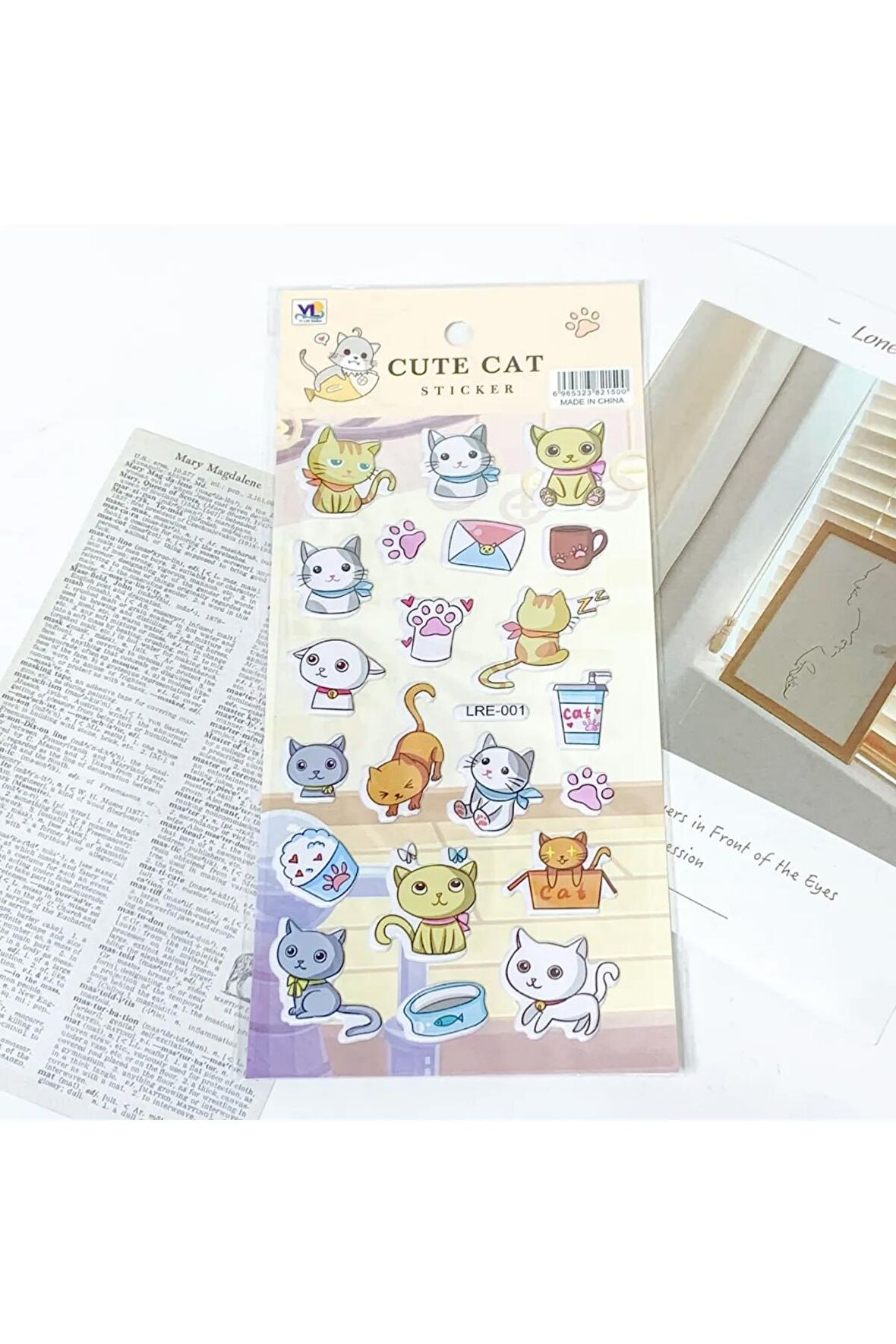 CATS kediler Kabartmalı puffy model-5 çocuk kız erkek etiket çıkartma sticker