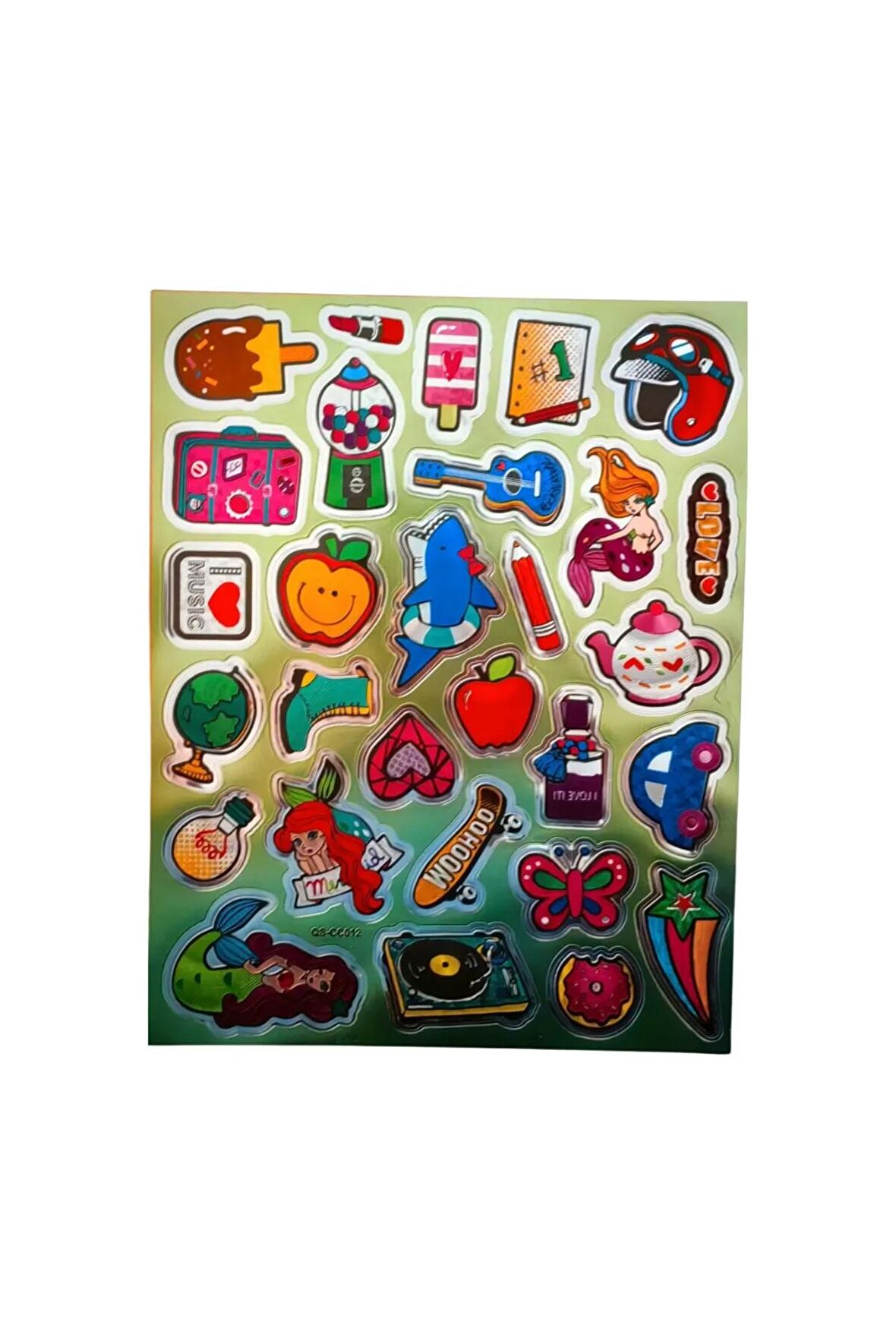 20x25cm Büyük Boy graffiti vintage trend model-5 çocuk genç çıkartma telefon tablet etiket sticker
