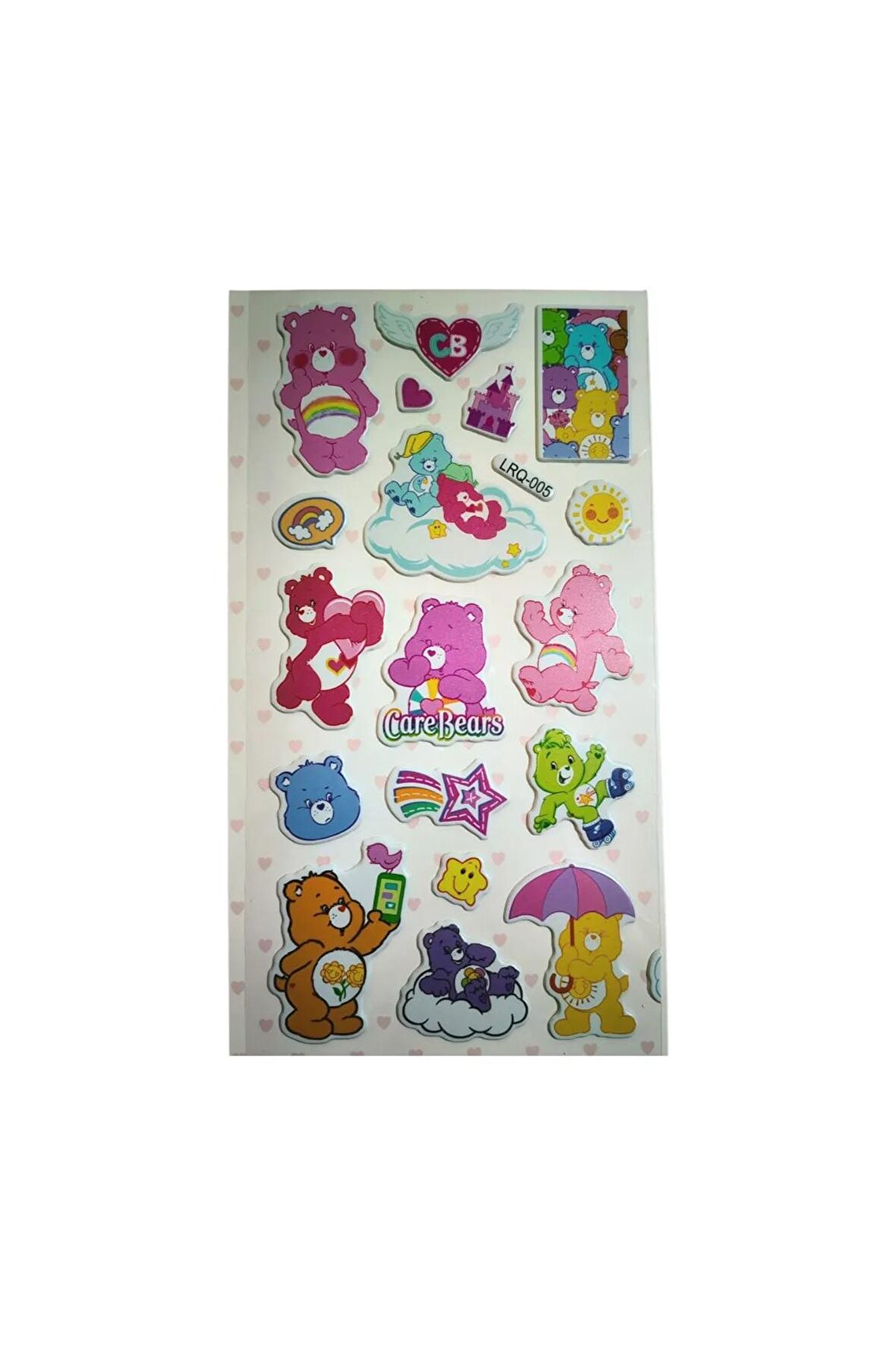 Kabartmalı Cute care bears model-5 çocuk kız erkek laptop tablet çanta etiket çıkartma sticker