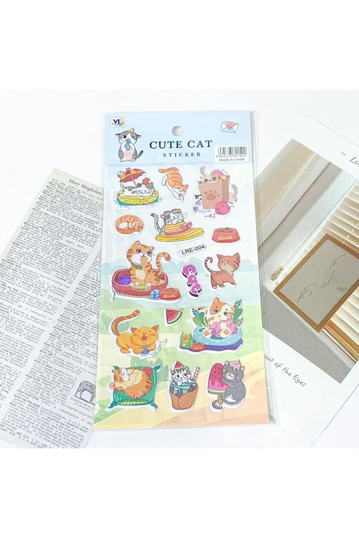 CATS kediler Kabartmalı puffy model-1 çocuk kız erkek etiket çıkartma sticker