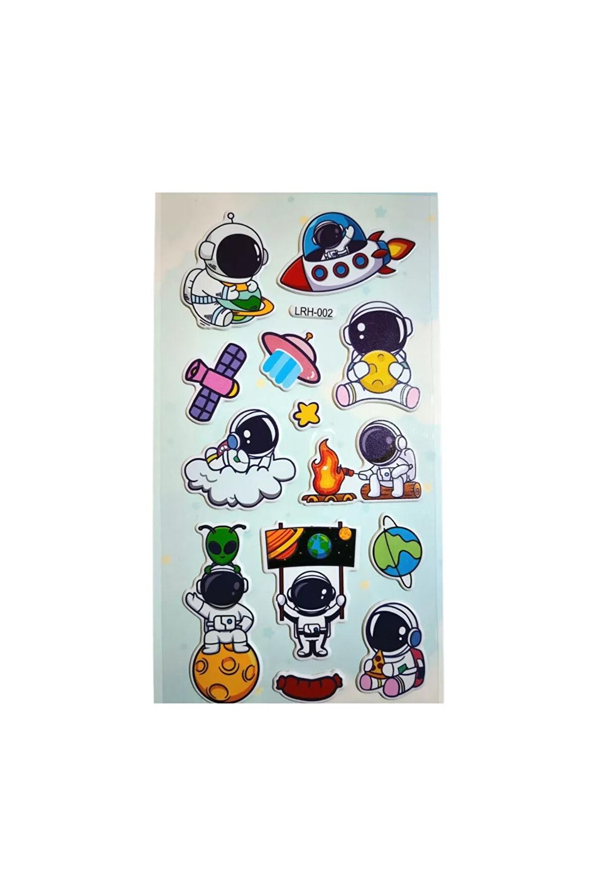 Kabartmalı Space uzay planet astronot model-3 Puffy çocuk kız erkek etiket çıkartma sticker