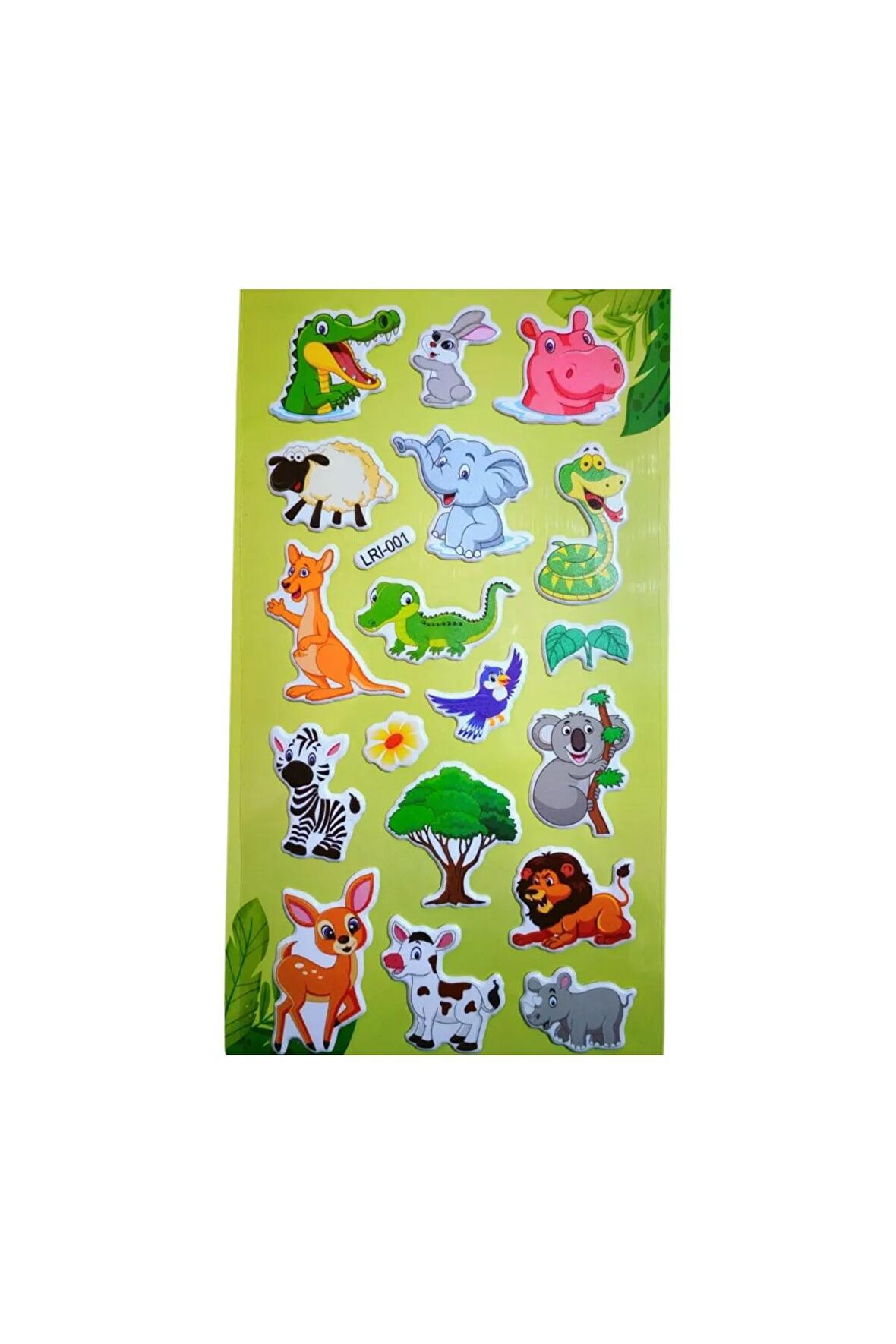 Kabartmalı Puffy model-2 hayvan safari maymun fil çocuk etiket çıkartma etiket