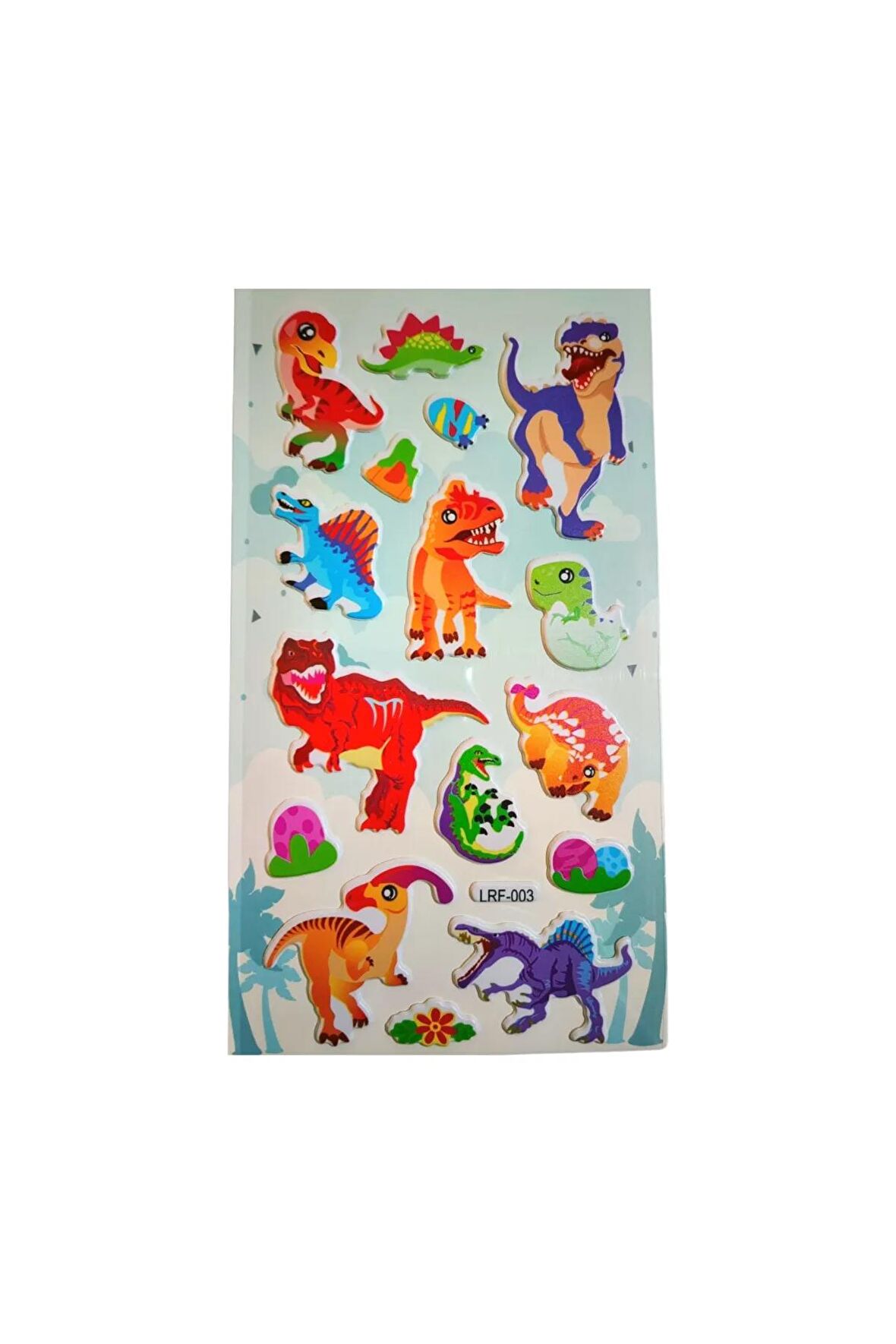 Kabartma Dinozor-5 puffy çocuk kız erkek defter tablet telefon dekoratif etiket çıkartma sticker
