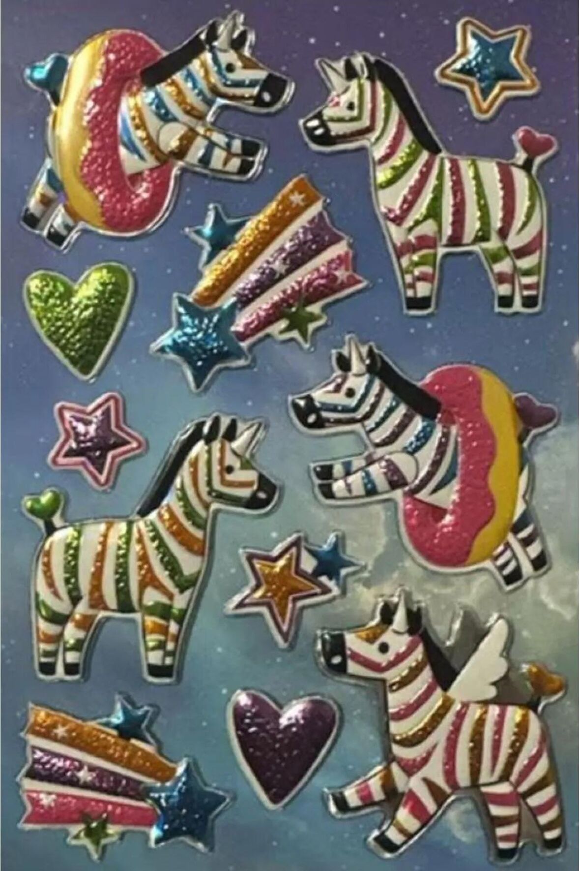 Kabartmalı zebra telefon PC party dekoratif çocuk etiket çıkartma puffy sticker