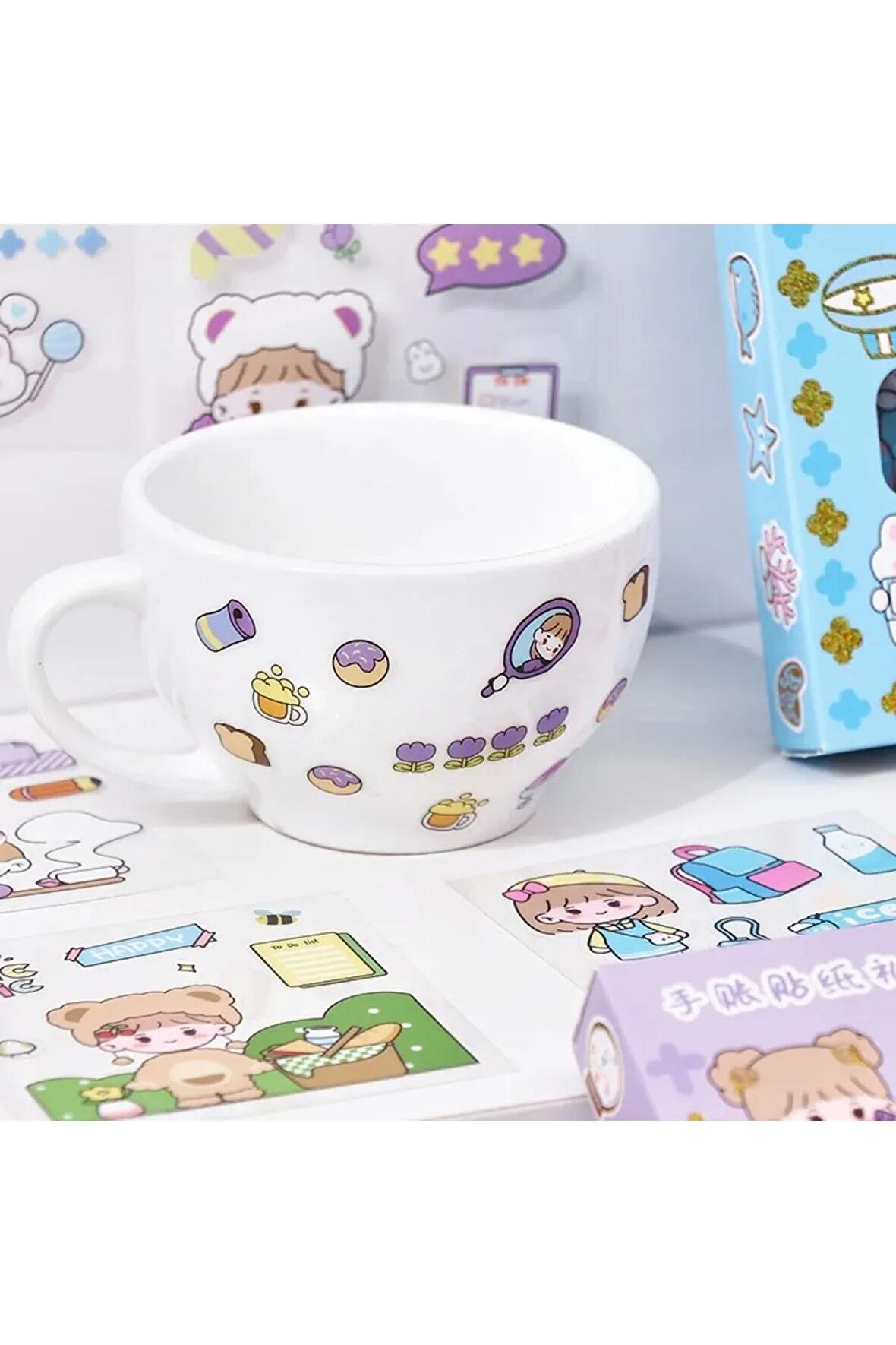 5 sayfa yeni nesil Renkli çocuk sticker bilgisayar matara telefon defter günlük çıkartma etiket