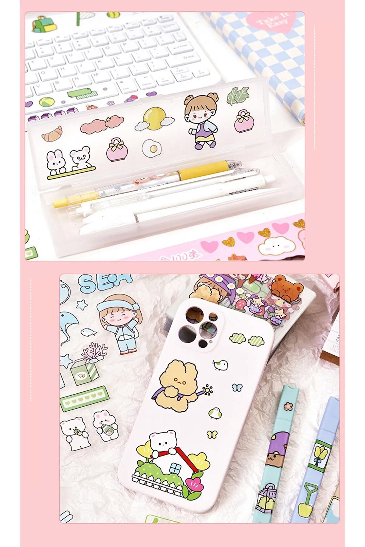10 sayfa yeni nesil Renkli çocuk sticker bilgisayar matara telefon defter günlük çıkartma etiket