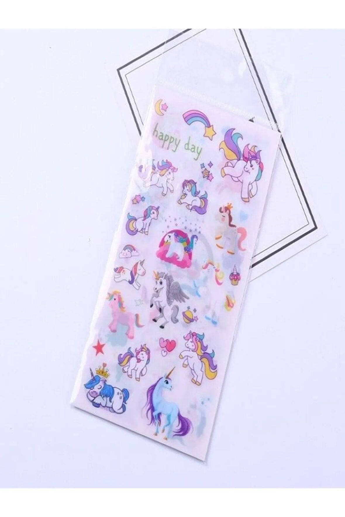6 Adet Unicorn Etiket Okul Çocuk Kız Kırtasiye Defter Dekoratif Süs Çıkartma
