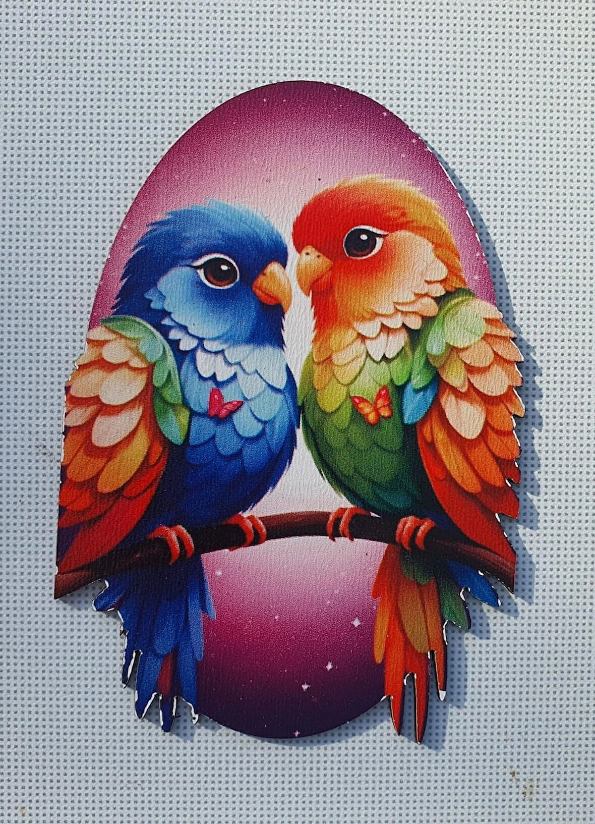 2 Adet 3D Görünümlü Kuşlar Magnet 6 x 9 cm