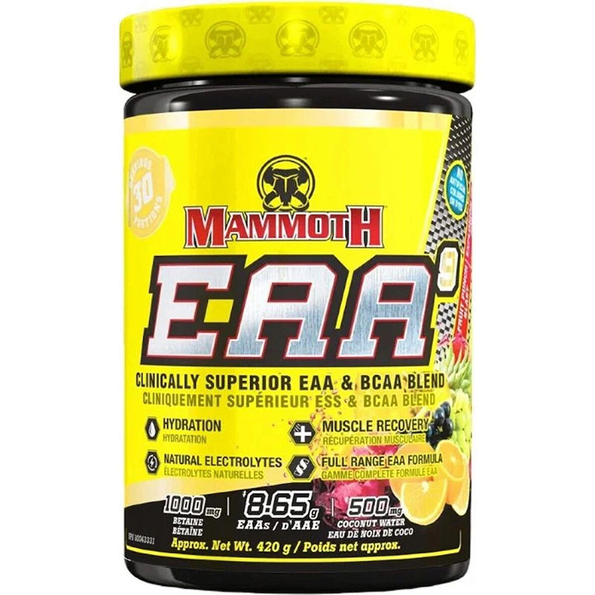 Mammoth EAA9 Performance EAA + BCAA Formula BCAA Blend High Leucine for Muscle Recovery Electrolytes