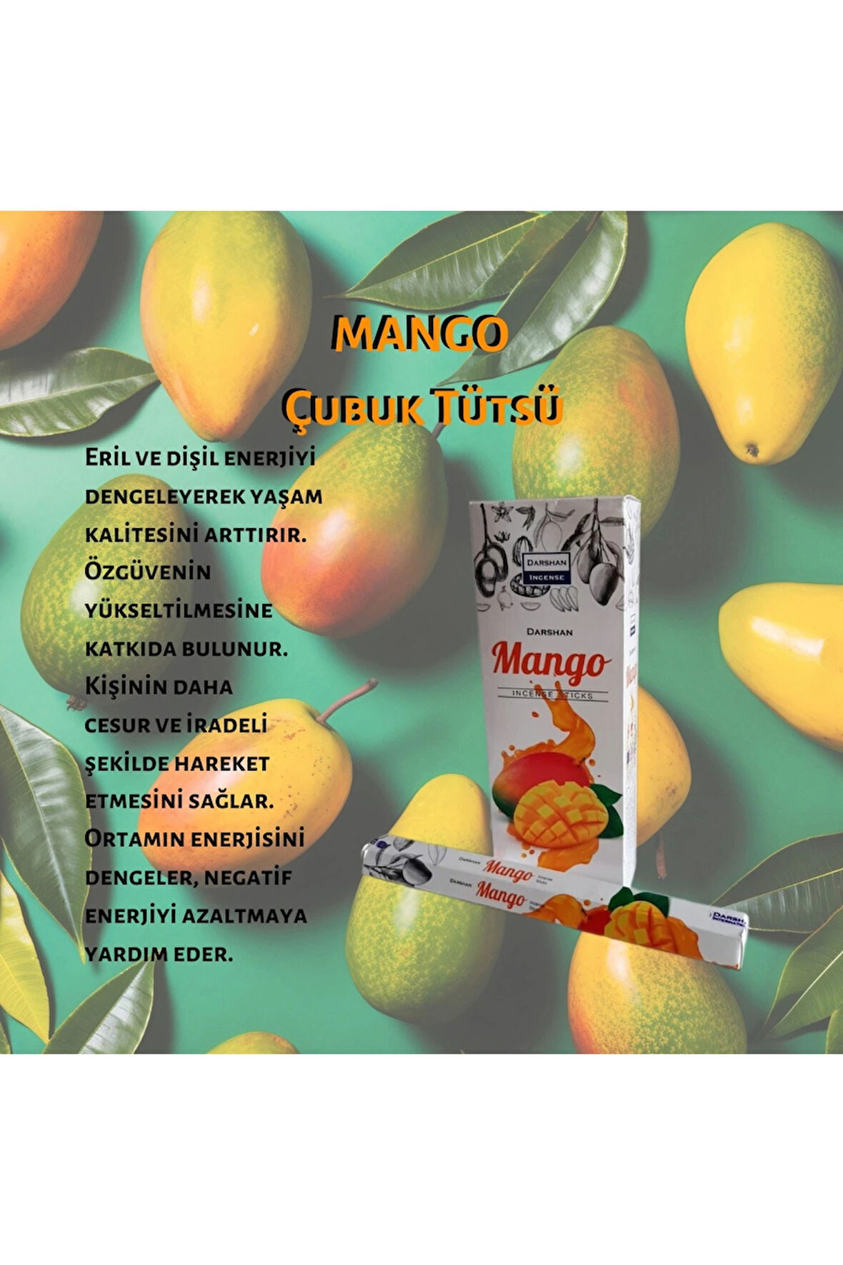 Mango Negatif Enerji Tütsüsü 20 Çubuk