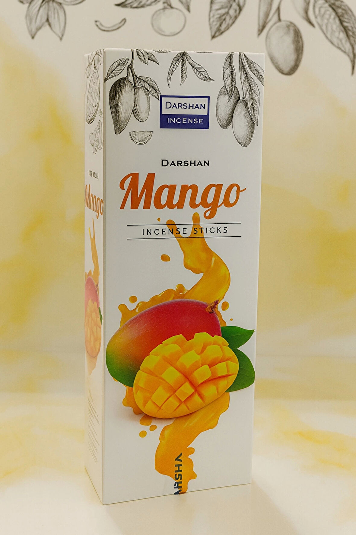 Darshan Incense - Mango 20'li Çubuk Tütsü (Neşe & Pozitif Enerji & Rahatlama)