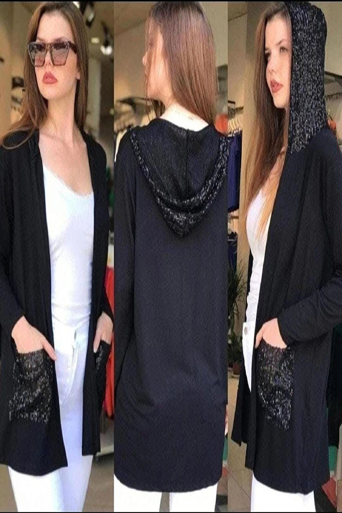  CEP VE KAPİŞONU PAYET DETAYLI TARZ CEKET