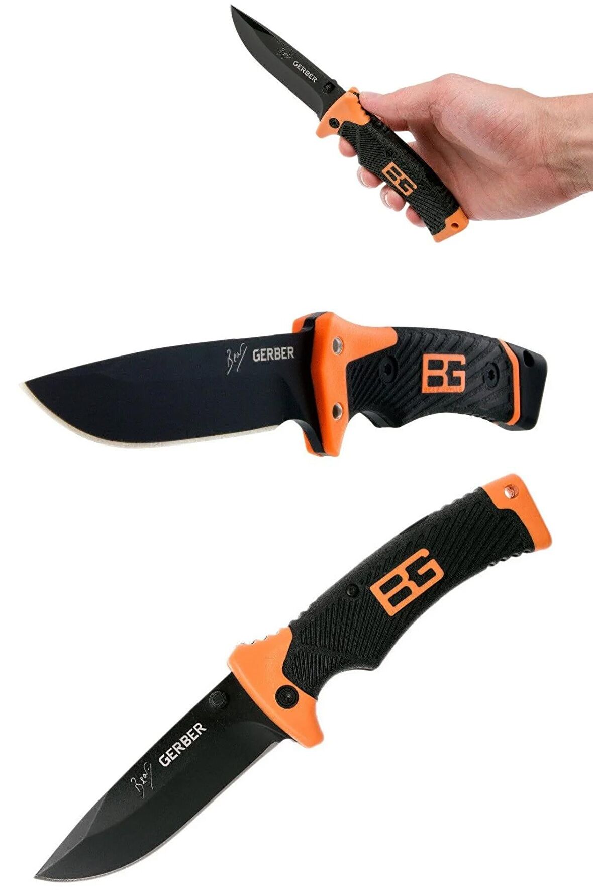 Gerber Bear Grylls Folding Çakı Kılıflı Cep Çakısı Avcı Kampçı Bıçağı 