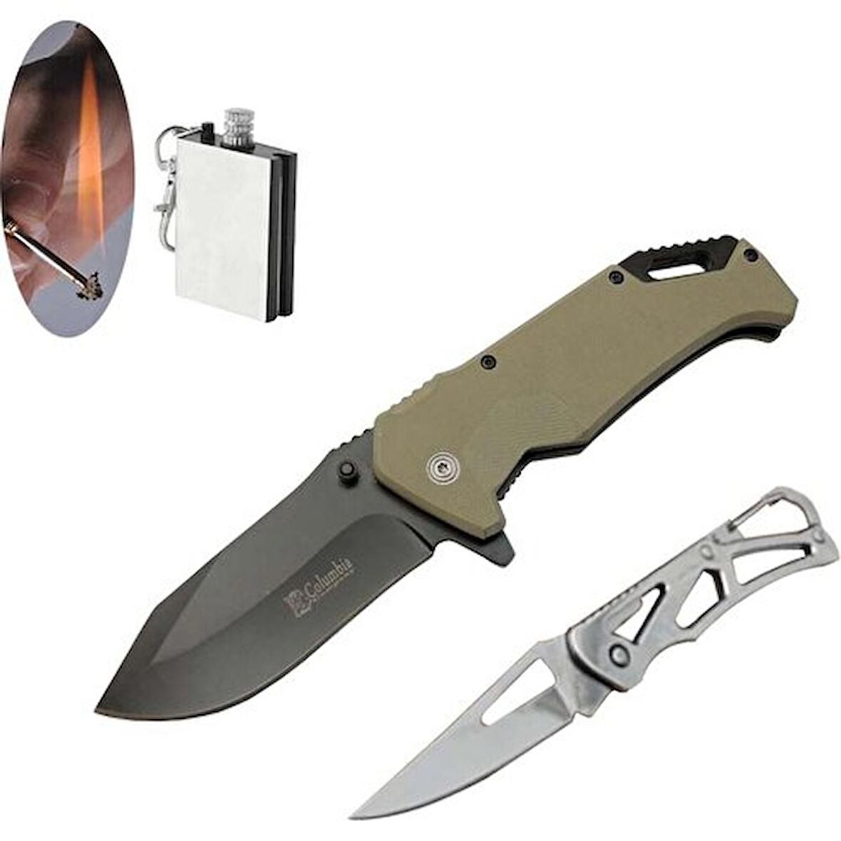 Columbia Serisi FST-4002-B 20 C M Tactical Çakı Seti SLN107