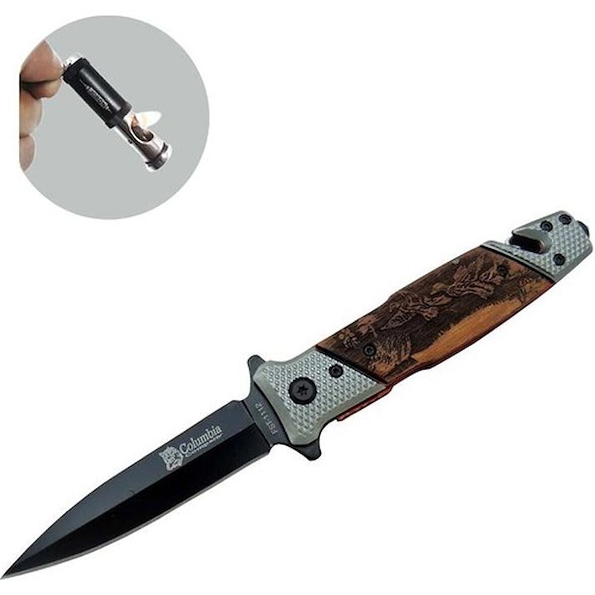 Columbia Columbia Serisi FST-1112- 21 cm Kurtarma Bıçağı Jobon Kibritli