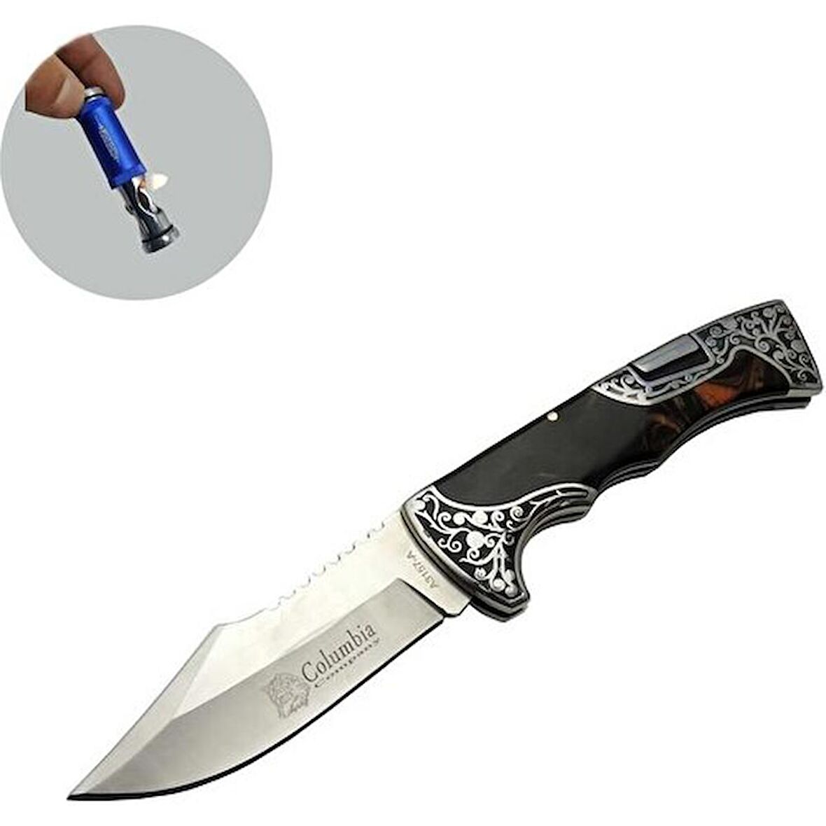 Columbia Columbia SERISI	A3157-B- 23 cm Kahve Bıçak Jobon Kibritli