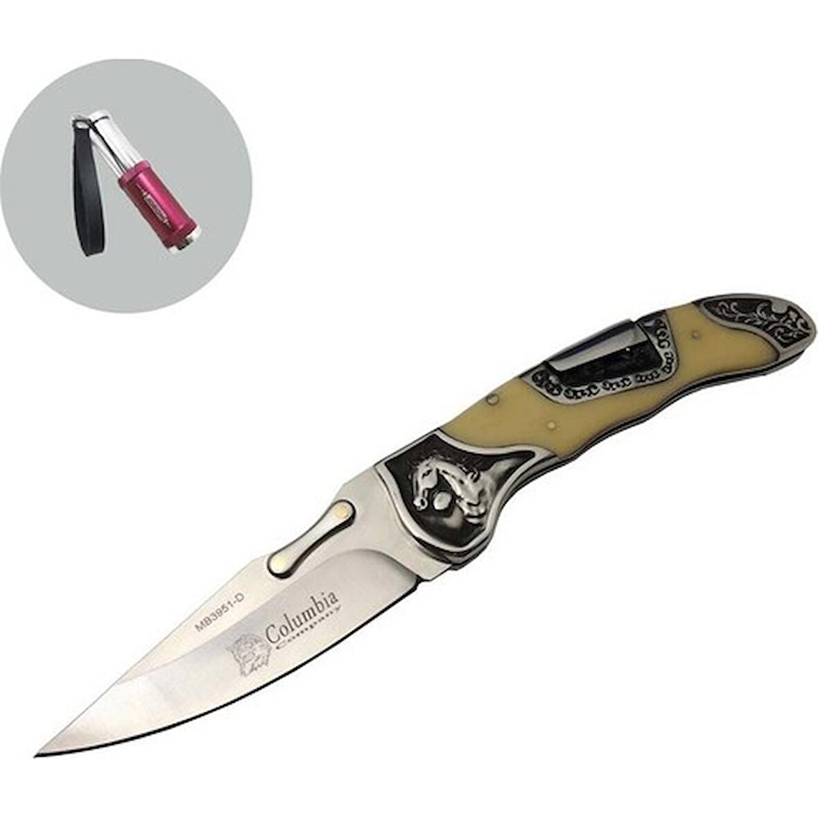 Columbia Columbia Serisi MB3951-D 20.5 cm Atlı Çakı Jobon Kibritli