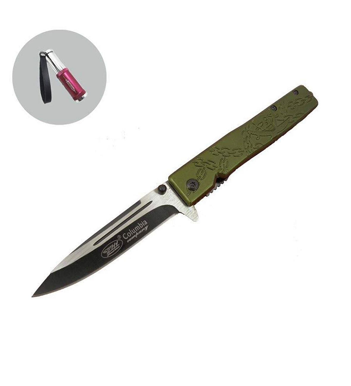 Columbia Serisi ZH240-22 CM Haki Bıçak Lüx Set