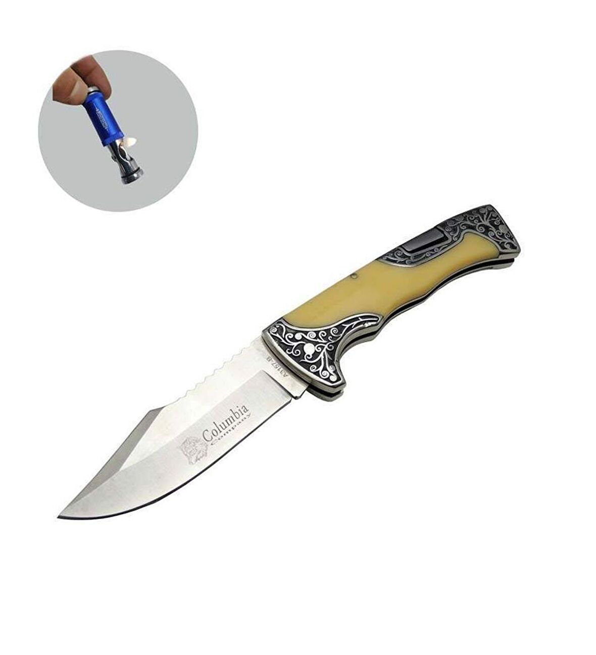 Columbia Serisi A3157-C- 23 CM Sedef Bıçak Lüx Set