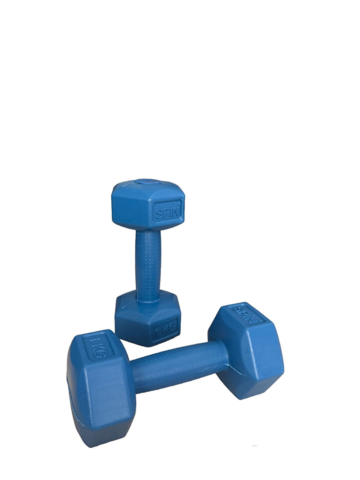 CKSpor  2'Li Dambıl Seti 1 kg X 2 Adet Plastik Dambıl Ağırlık Seti  Köşeli 
