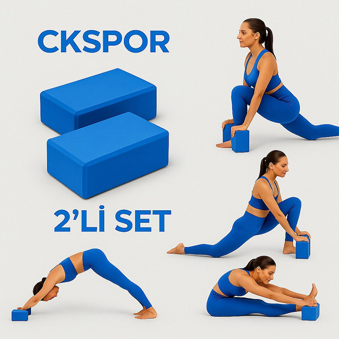 2' li Yoga Blok Seti  Pilates Yoga Denge Köpüğü 1 Çift  