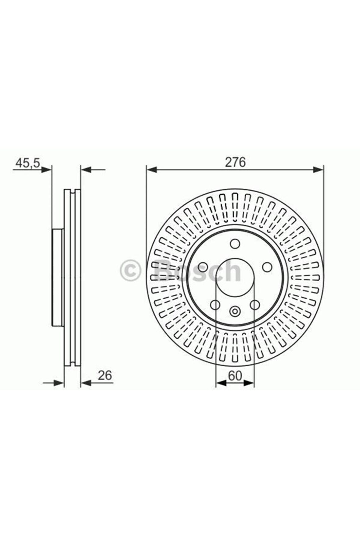 2ad. 0986479643 569069 On Fren Dıskı 15 Inch (276mm) Astra J 10> Cruze10>