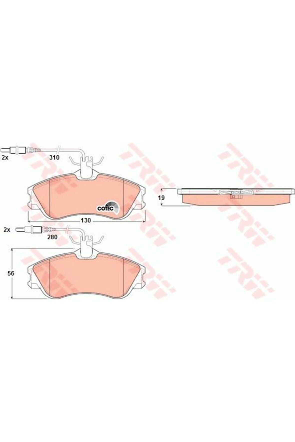 Gdb1260 4251.55 4251.54 On Fren Balatası Partner P306 Cabrıolet / Sedan 1,8ı