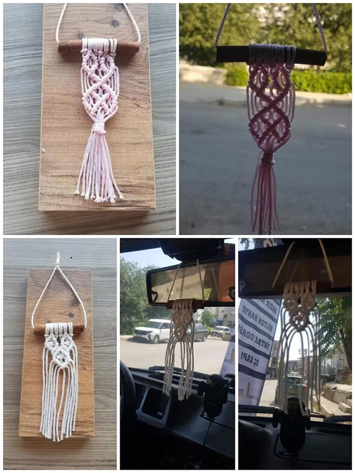tarçın çubuklu araba süsü makrome süs
