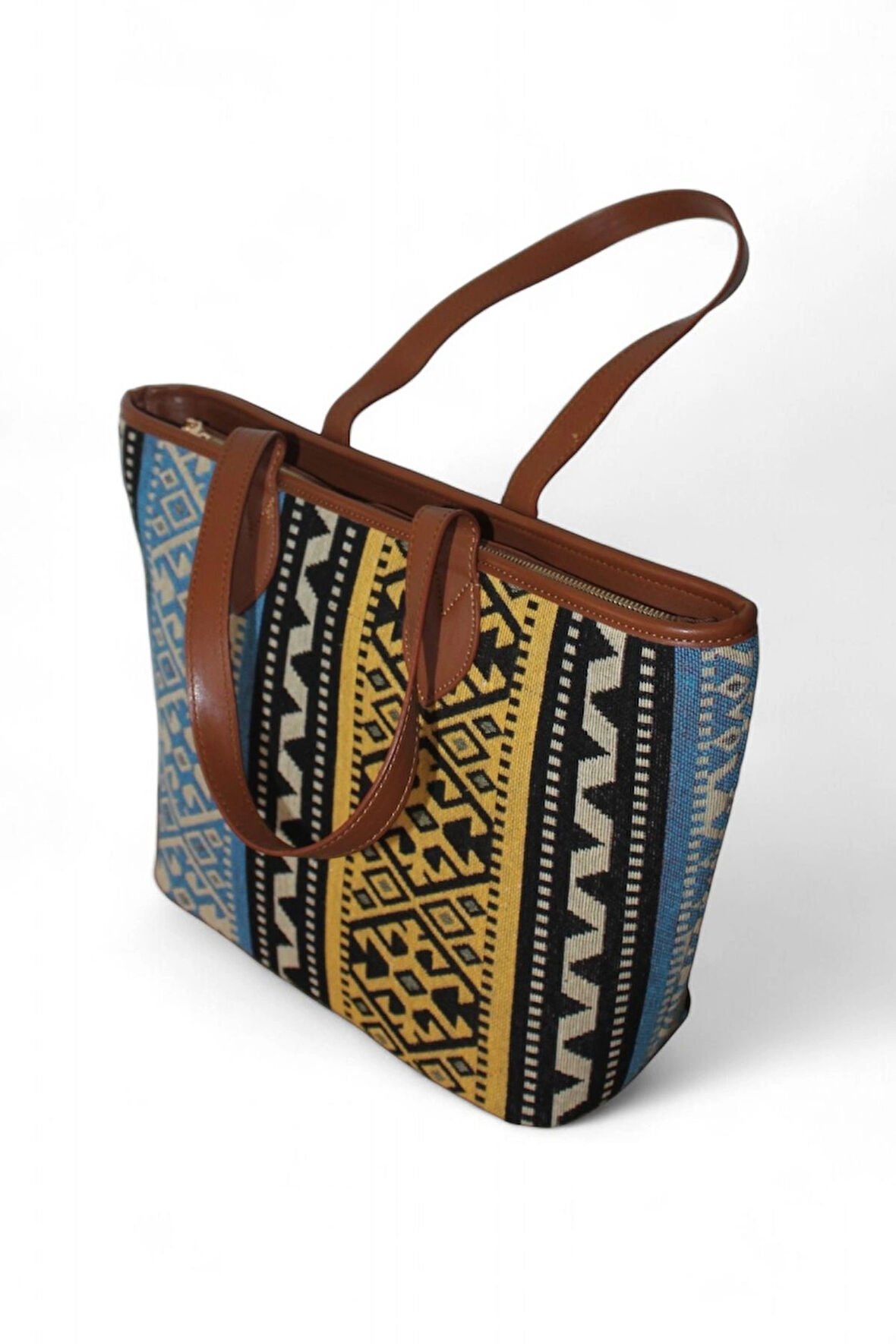 Otantik Desenli Kadın Omuz Çantası Kula Model KulaÇantaM3