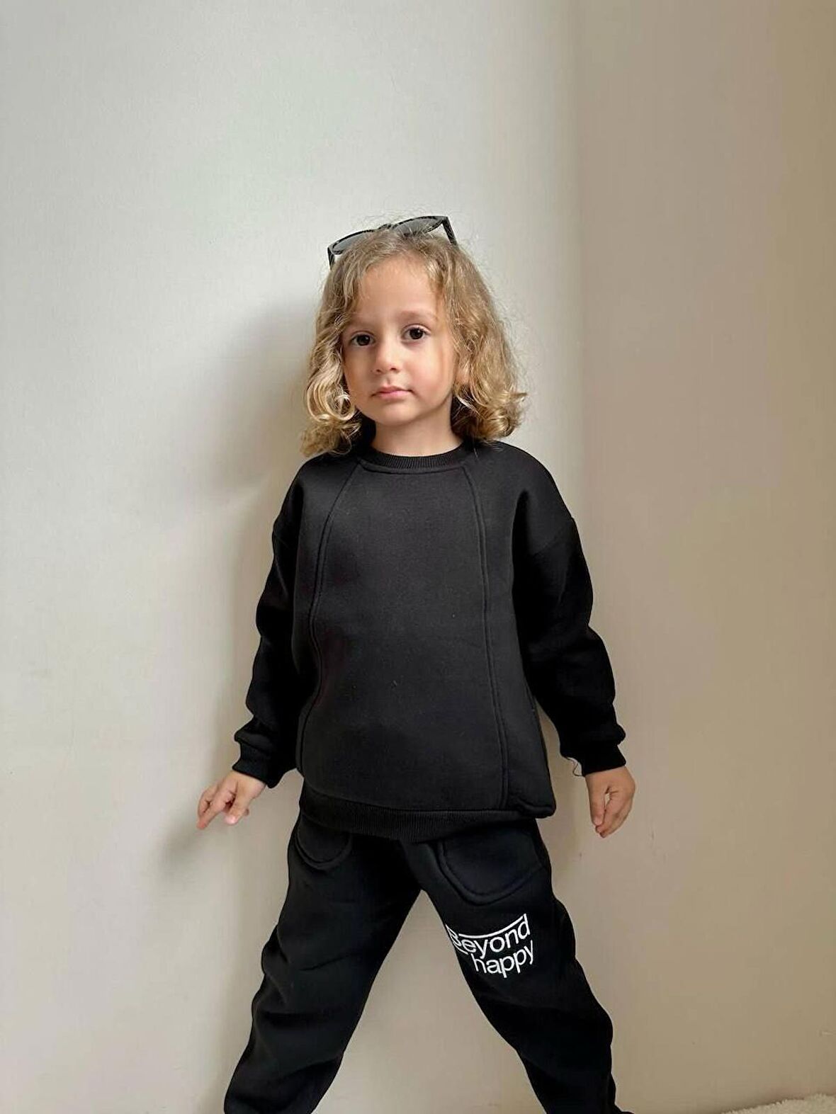Miniğimin cicileri Happy Unisex Kışlık Çocuk Takım - Siyah