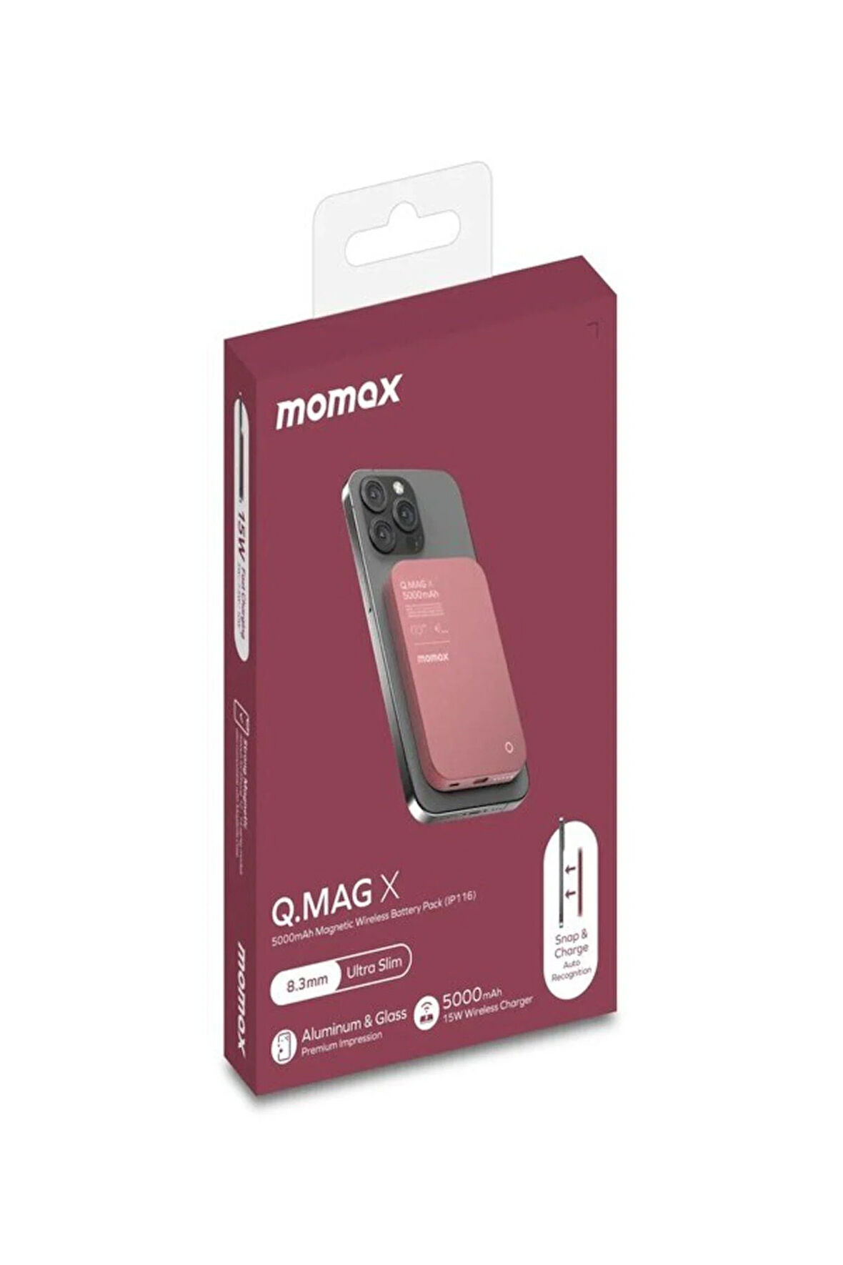IP116E Q.MAG X 5000MAH MAGSAFE WİRELESS POWEBANK