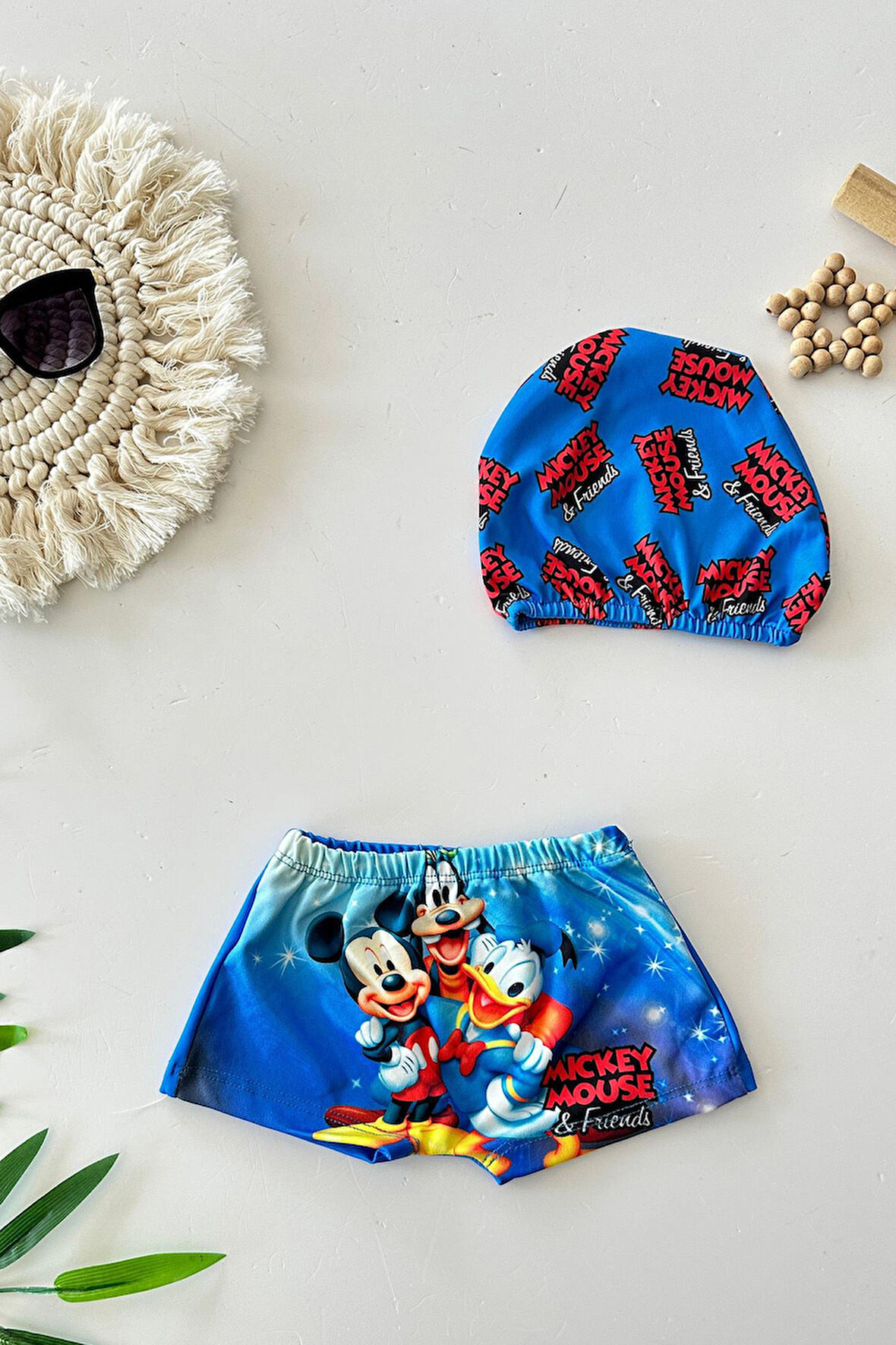 Miniğimin Cicileri Mcky Erkek Çocuk Boneli Mayo Takım - Mavi