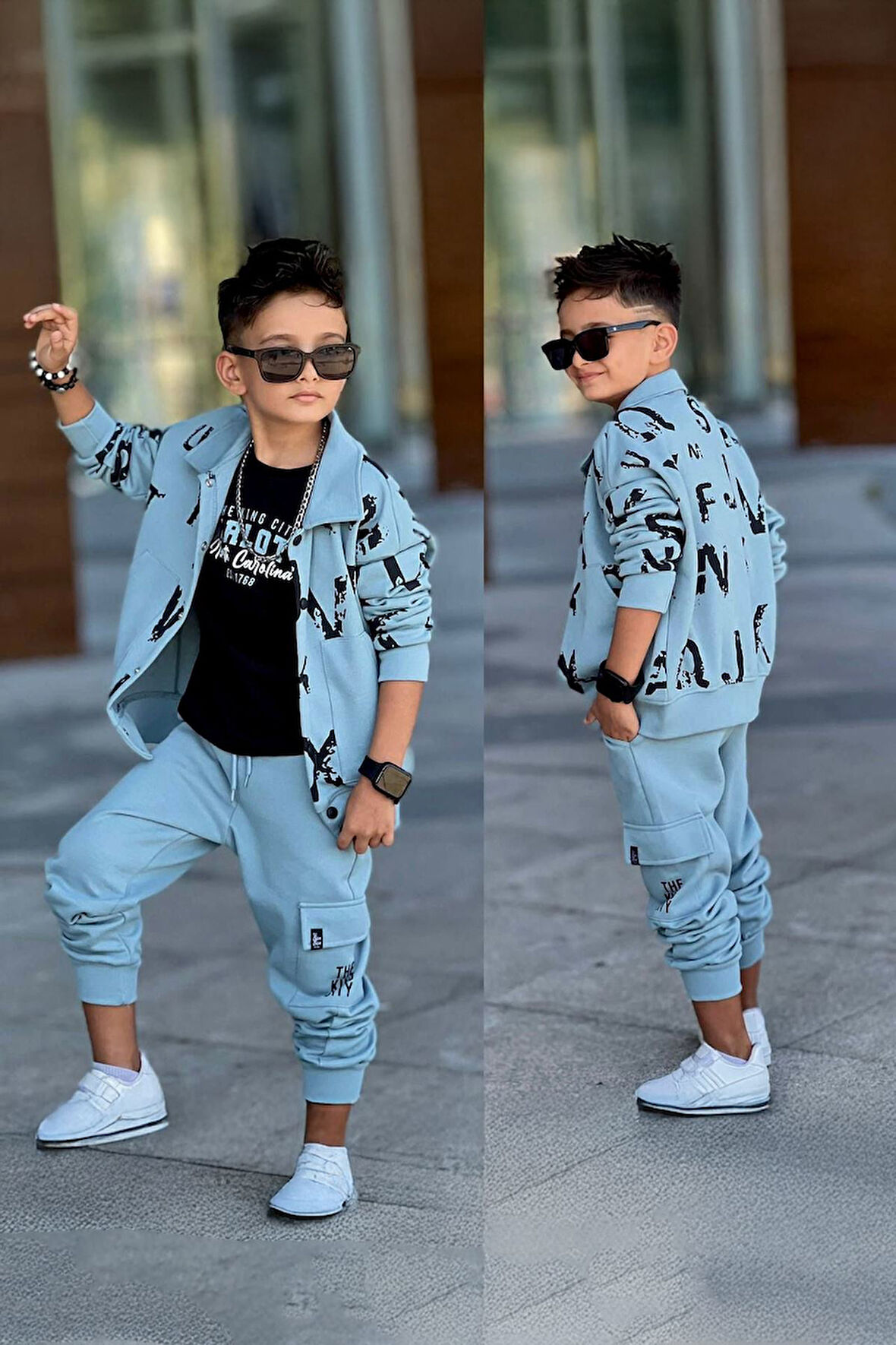 Miniğimin Cicileri The King Ceketli Erkek Çocuk 3 Lü Takım - indigo