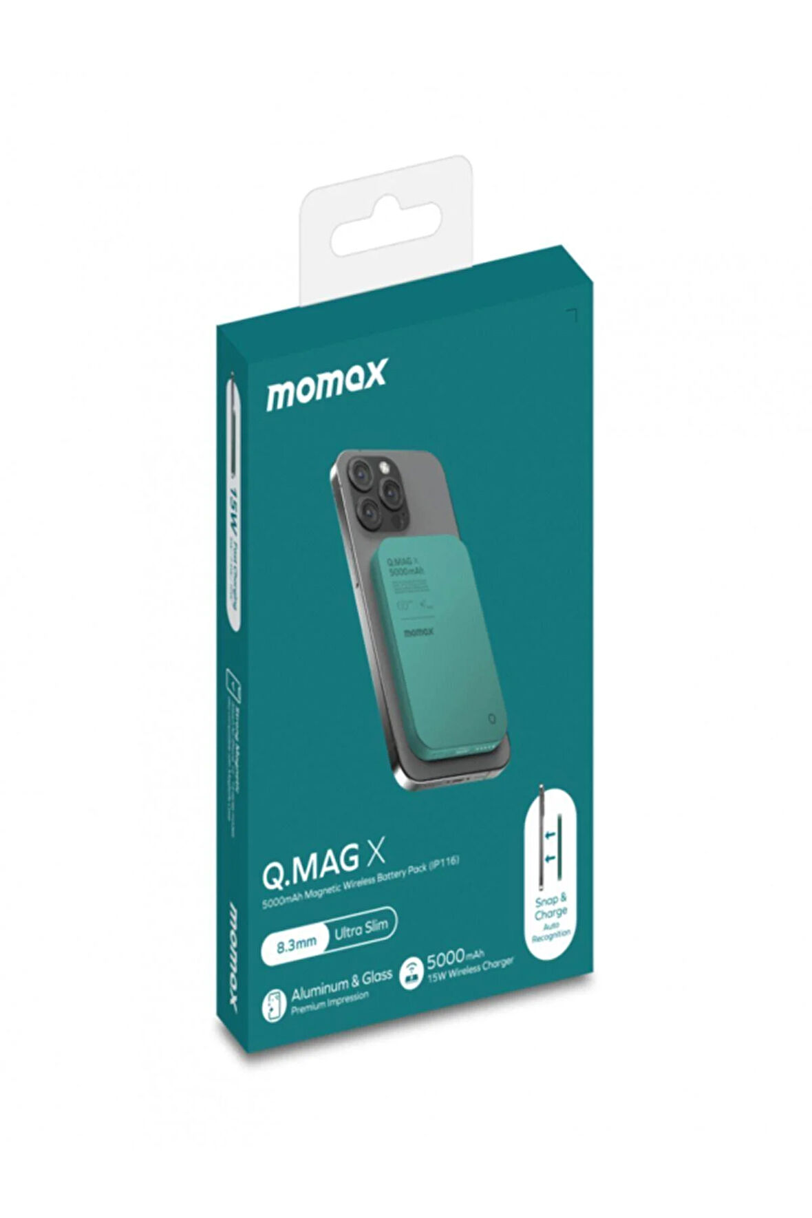 IP116E Q.MAG X 5000MAH MAGSAFE WİRELESS POWEBANK