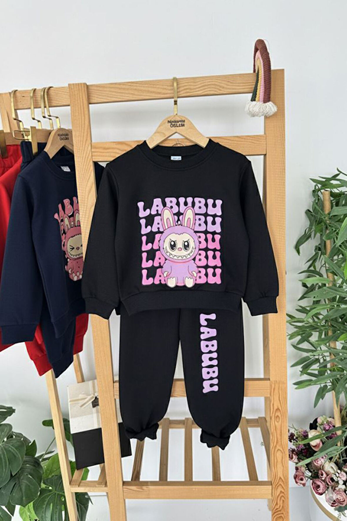 Miniğimin Cicileri Lbb Baskılı Kız Çocuk 2 li Takım - Siyah