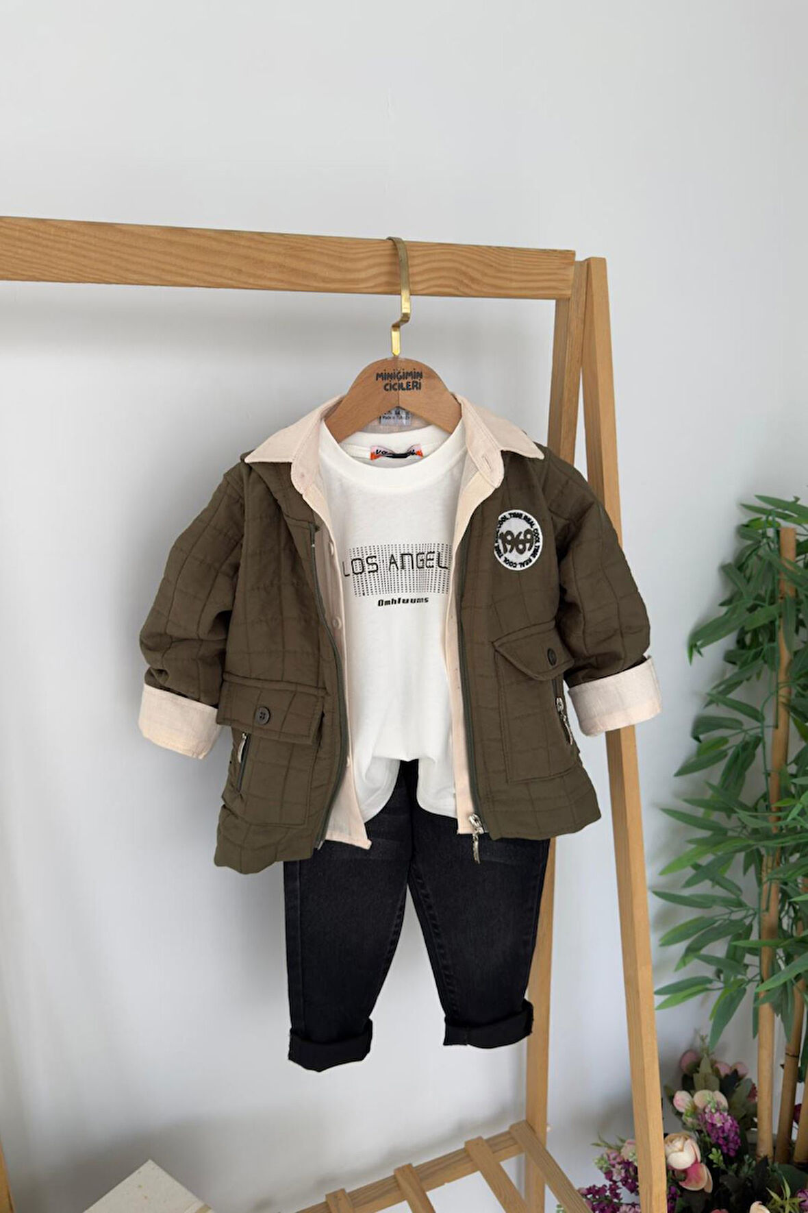 Miniğimin Cicileri Loş Angel Kapitone Hırkalı 4 lü Erkek Çocuk Takım - Yeşil