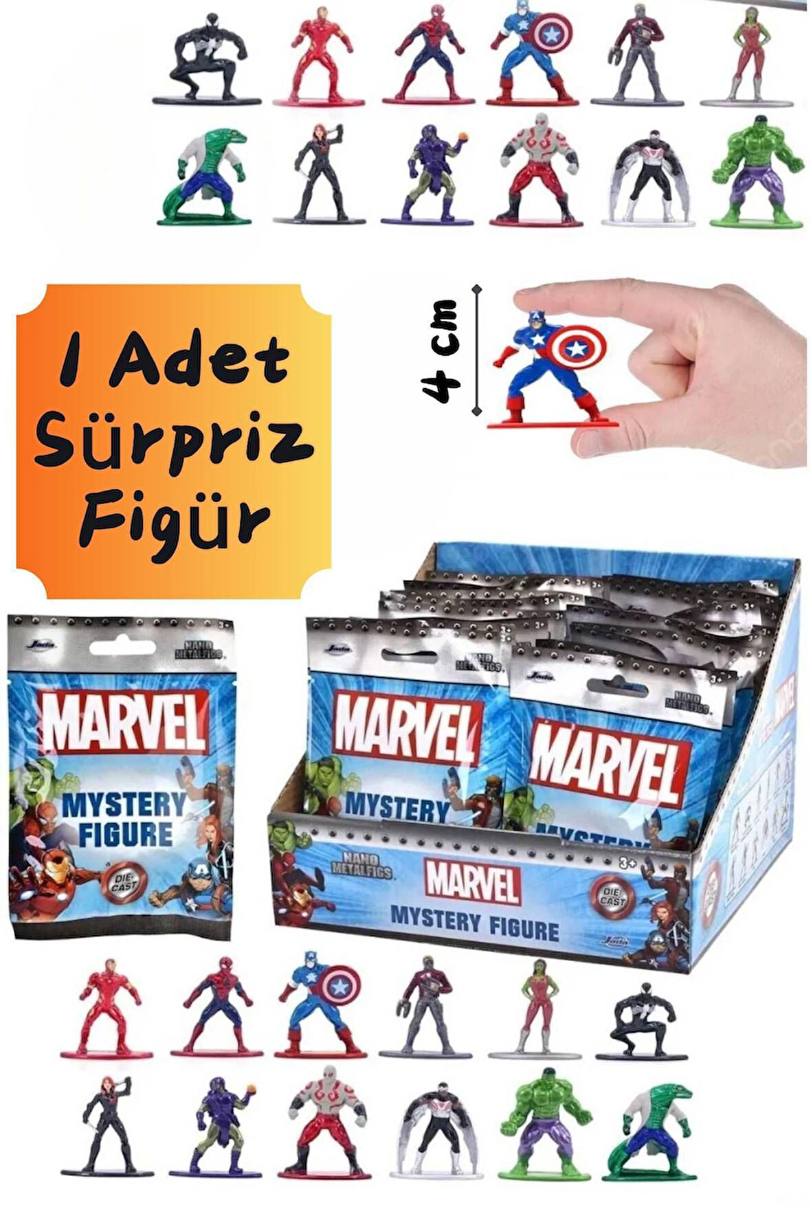 Marvell Nano Metalfigs  Die Cast 1 Adet Sürpriz Paket