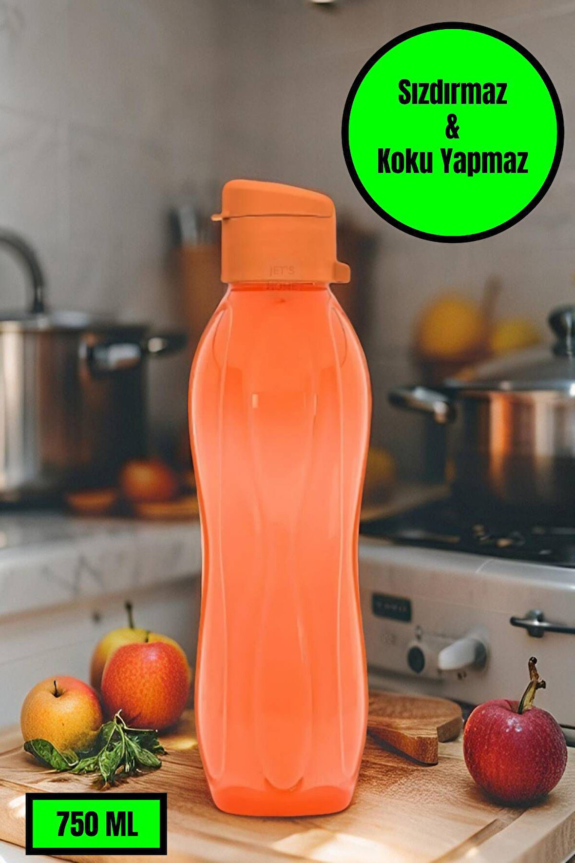 750 ML Su Matarası Eve, Okula, Spora, İş Yerine Uygun & Su Şişesi & Suluk - Turuncu