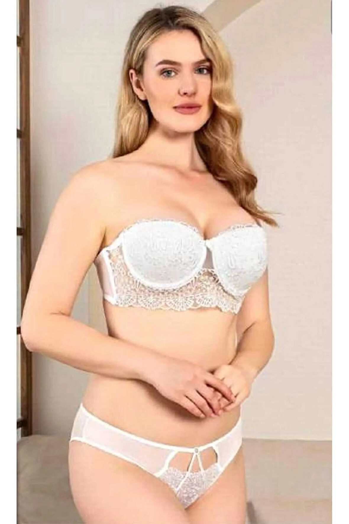 4558 Destekli Straples Sütyen Takım