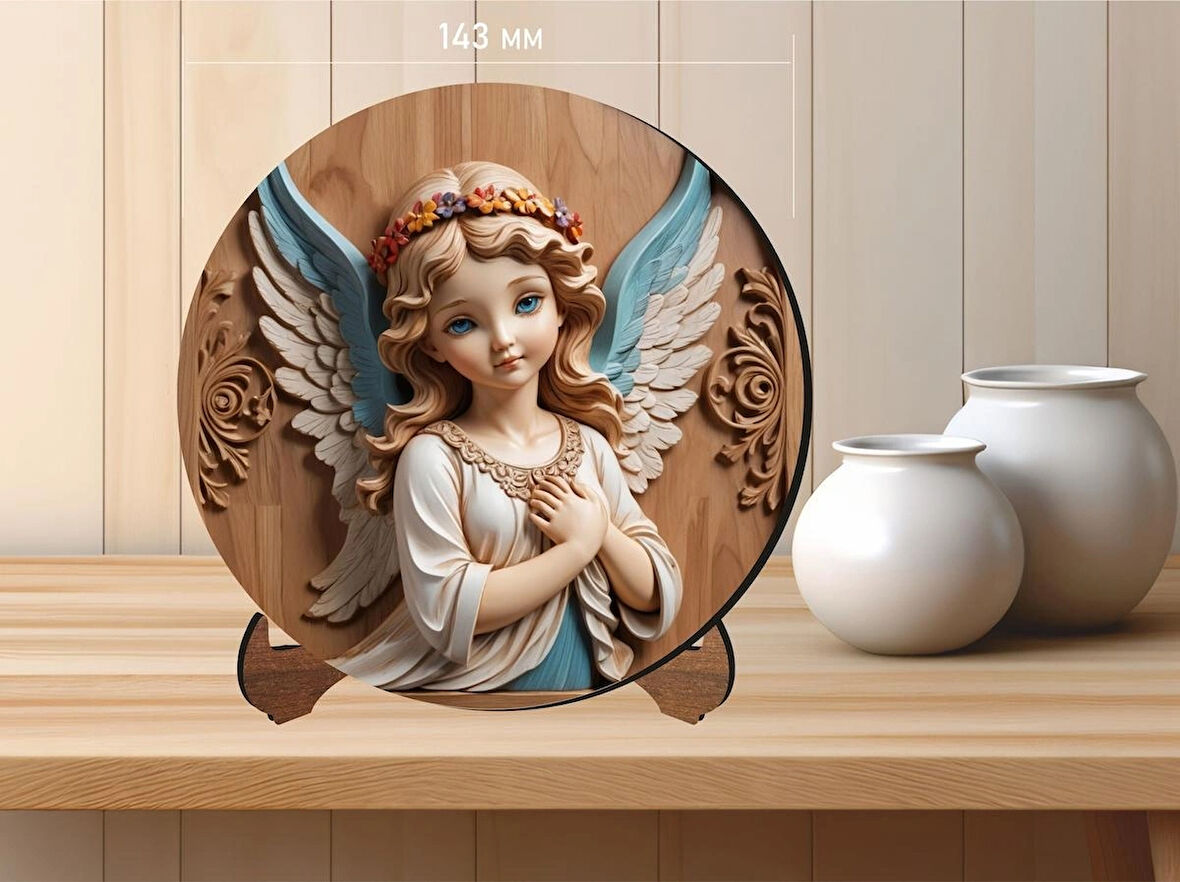 Ahşap Masaüstü UV Baskılı Dekoratif Tablo V5