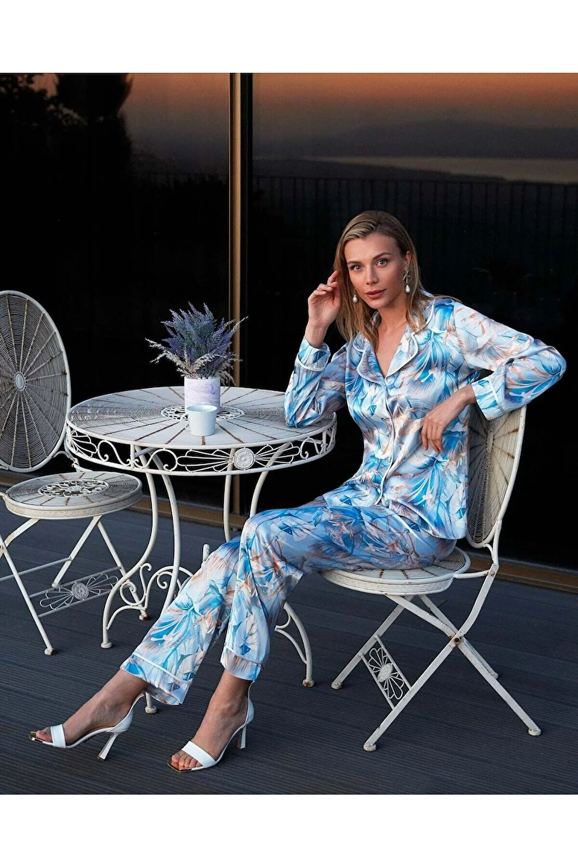 5654 – 2’li Saten Pijama Takımı