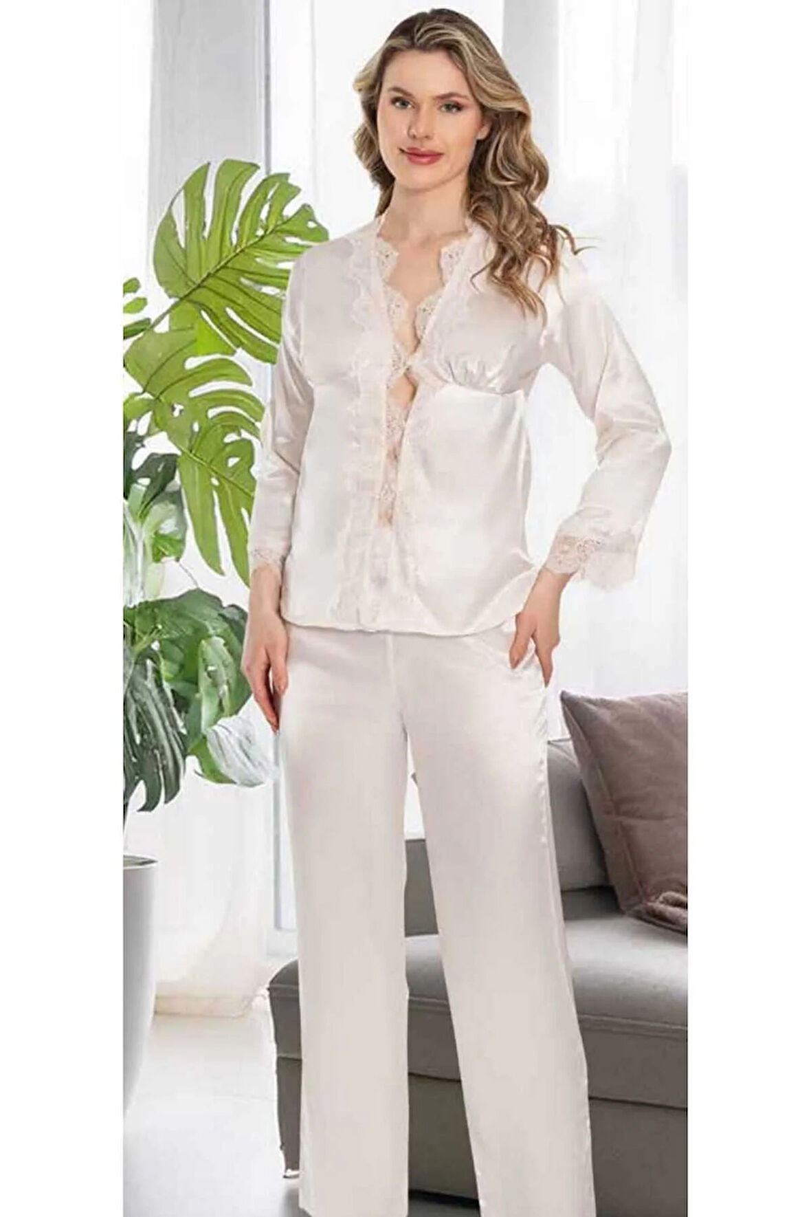 Kutulu Çeyizlik Saten Dantelli Altılı Set-365