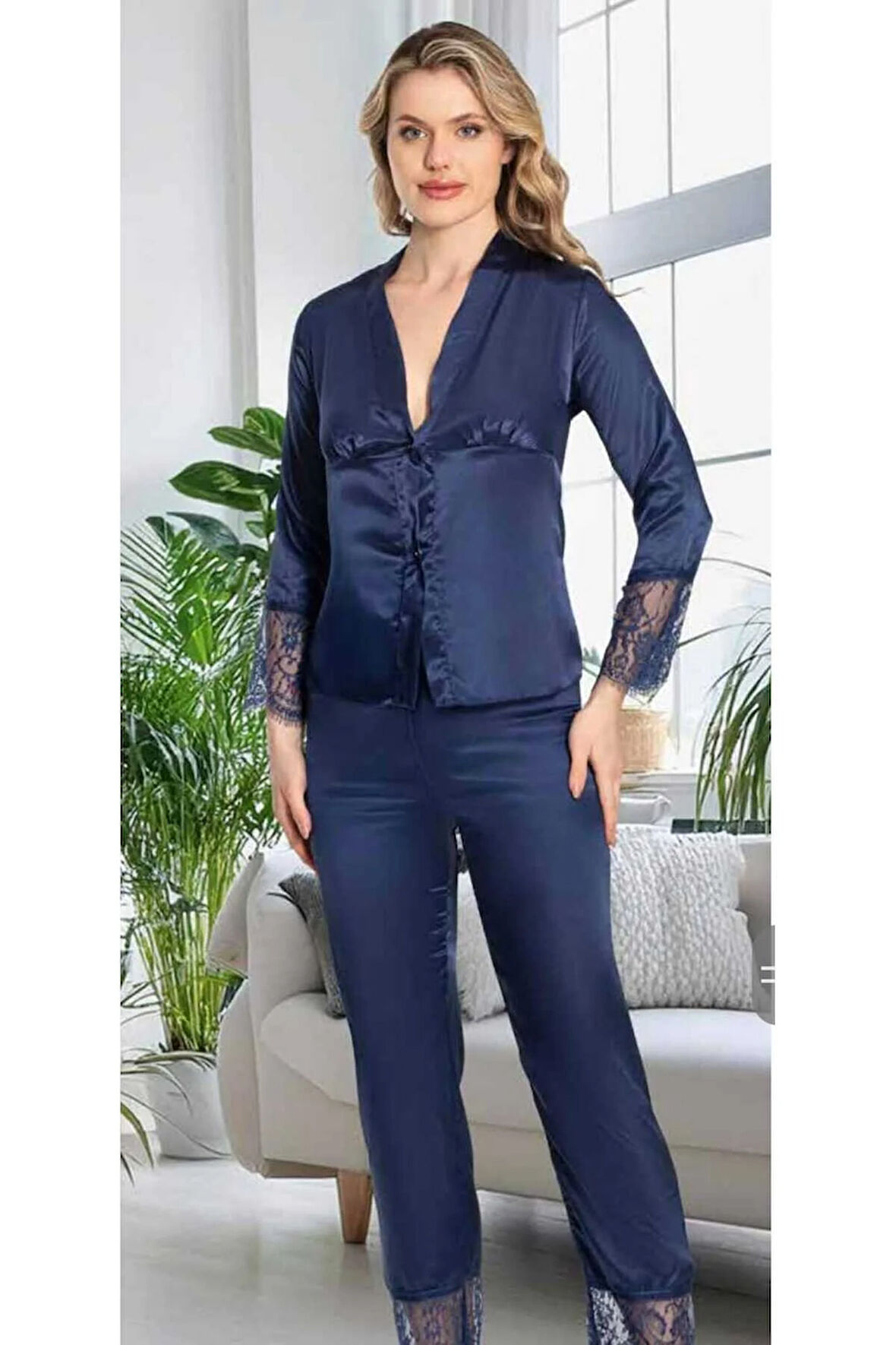 Kutulu Çeyizlik Saten Dantelli Altılı Set-370