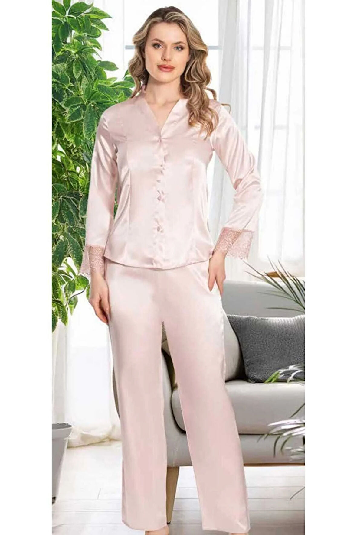 Kutulu Çeyizlik Saten Dantelli Altılı Set-360