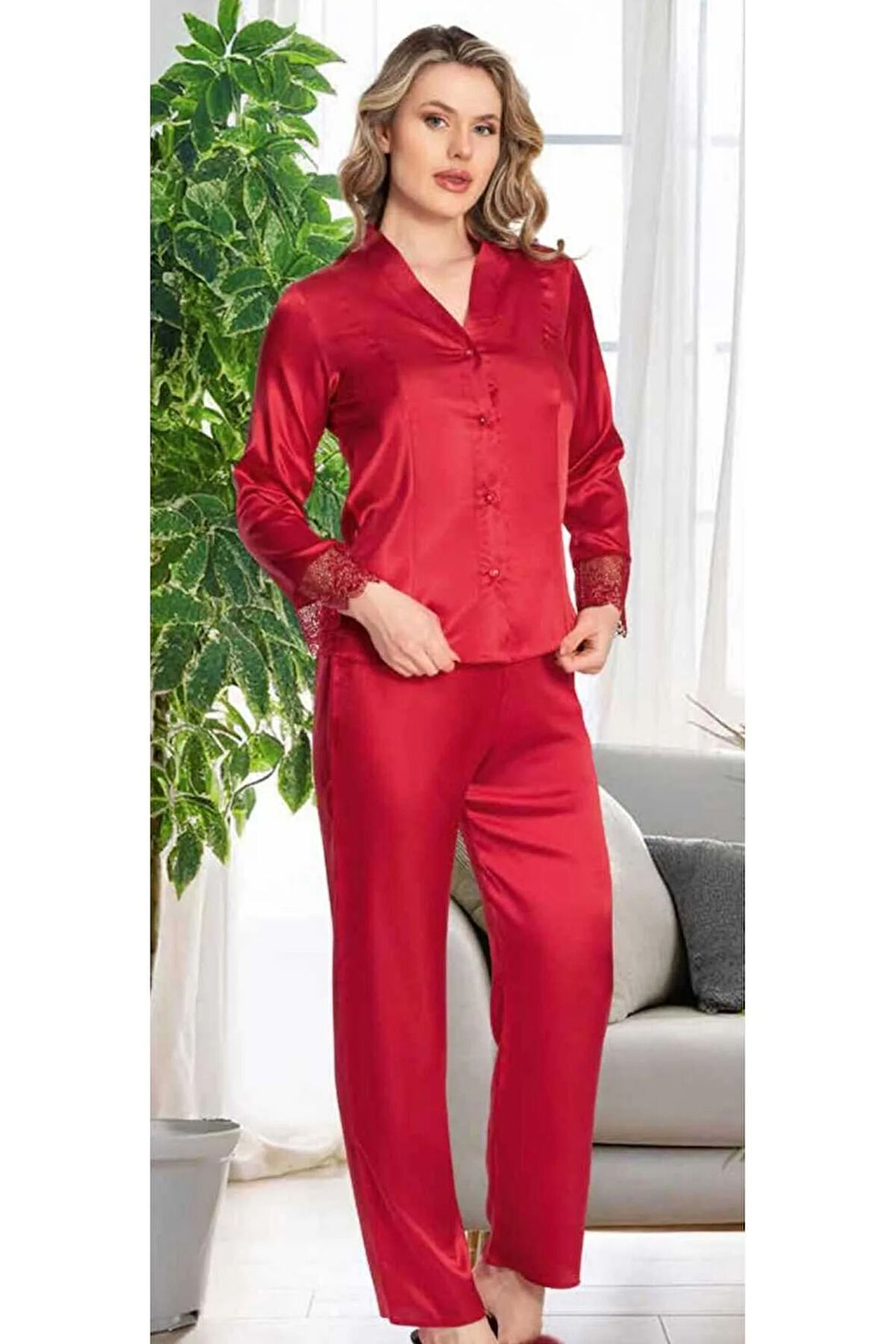 Kutulu Çeyizlik Saten Dantelli Altılı Set-360