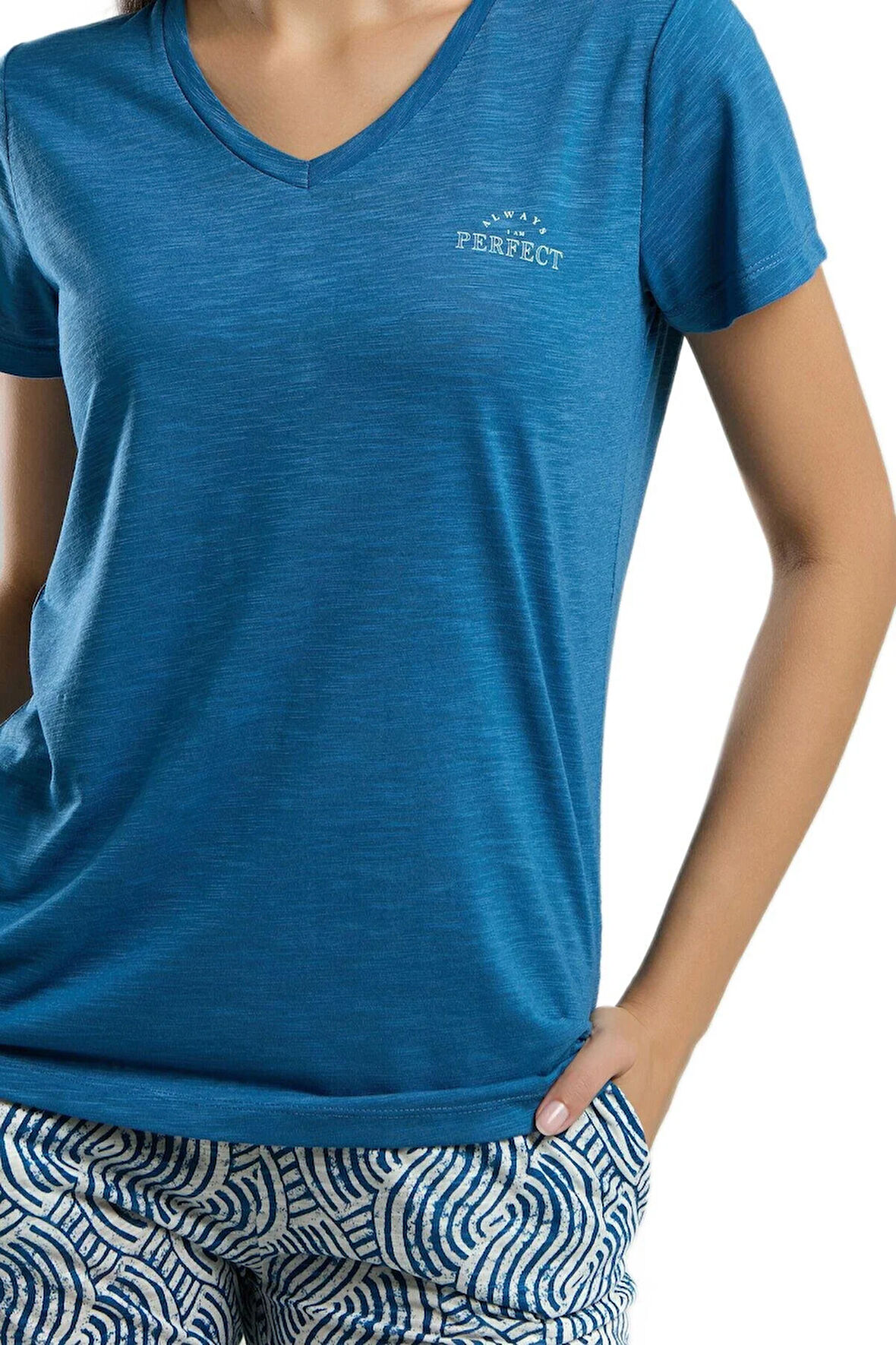 Kadın Kısa Kol Pijama Takım-3209