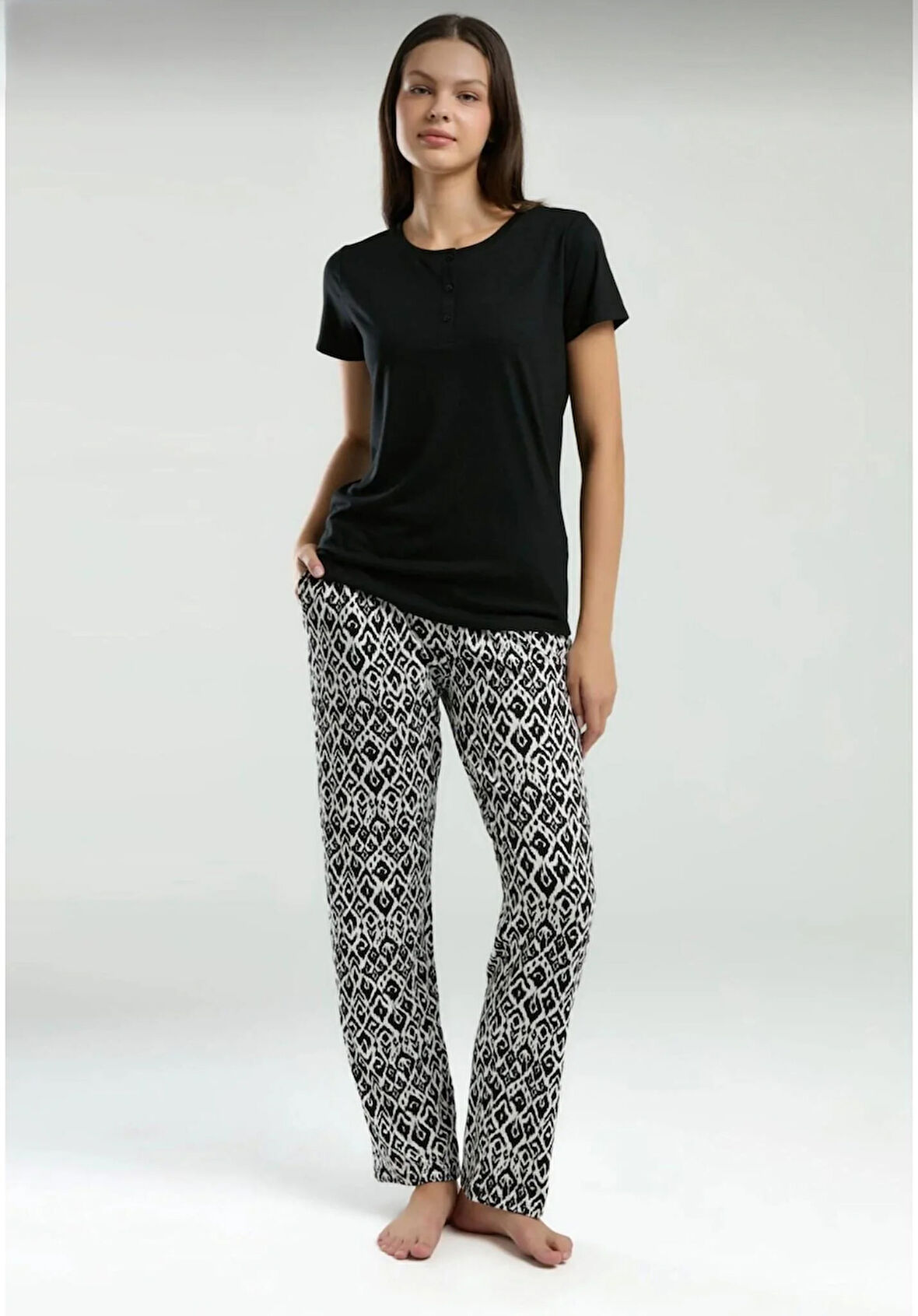 Kadın Kısa Kol Pijama Takım-3241
