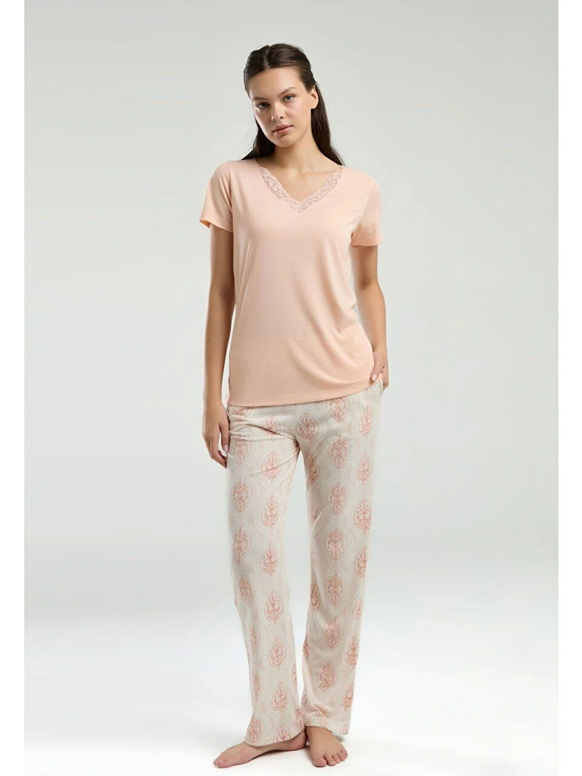 Kadın Kısa Kol Pijama Takımı-3257